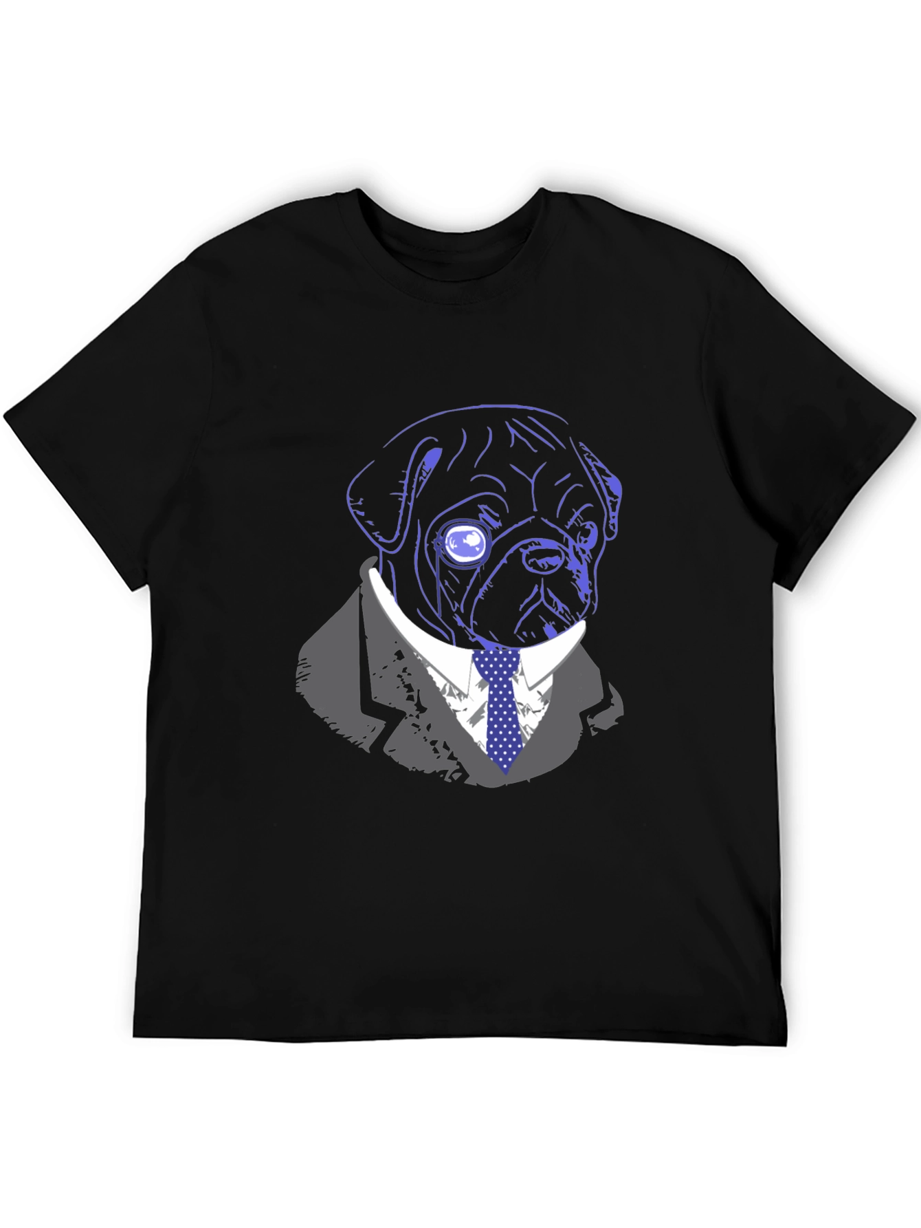 Dapper Dog T-Shirt - Monocle Pug
