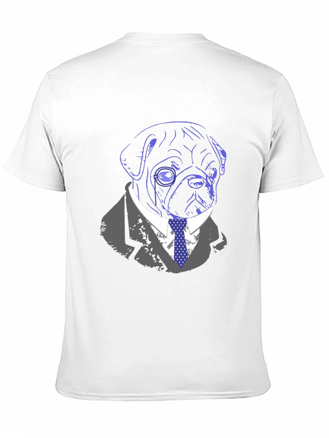 Dapper Dog T-Shirt - Monocle Pug