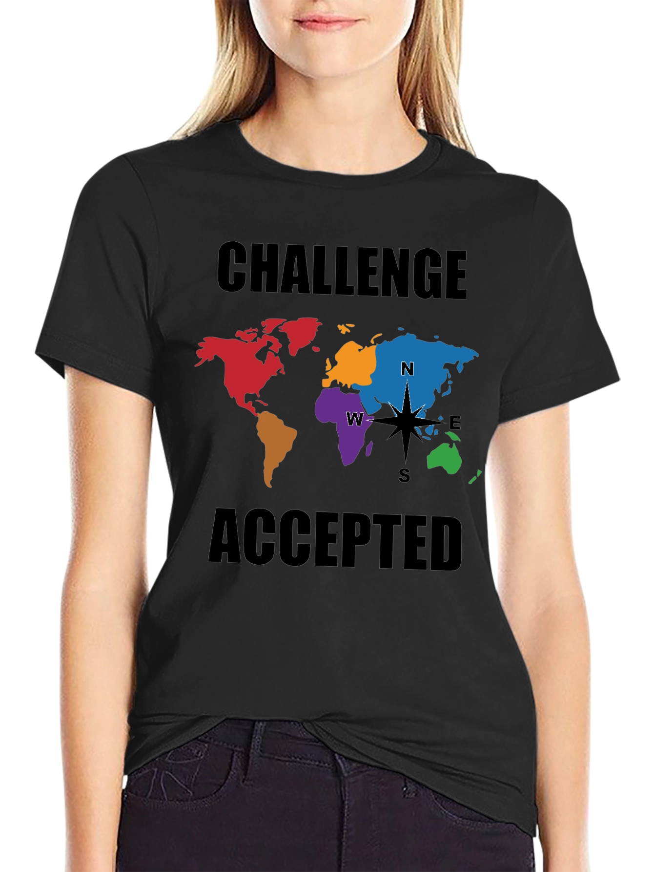 Challenge Accepted World Map T-Shirt