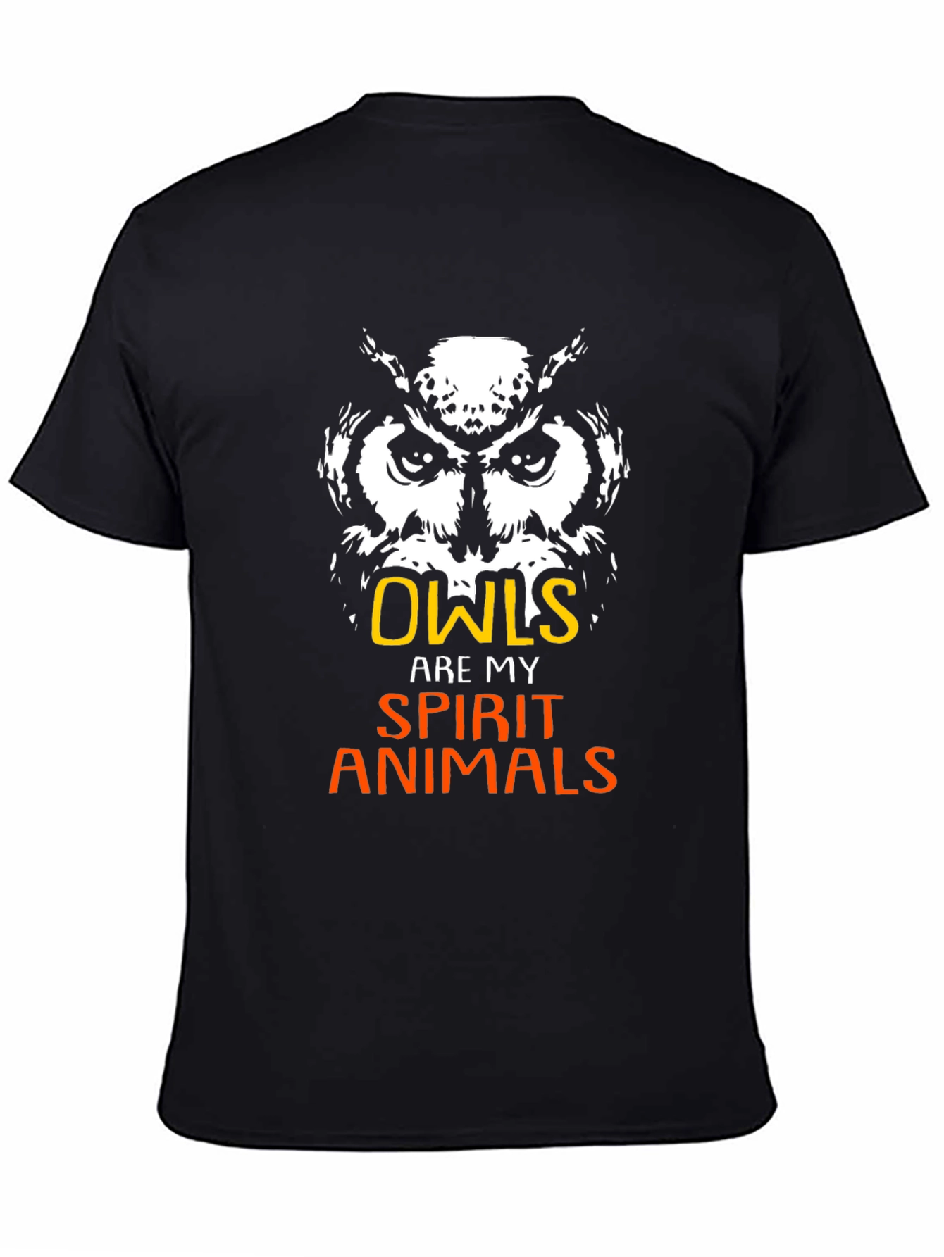 Owl Spirit Animal T-Shirt - Black Graphic Tee
