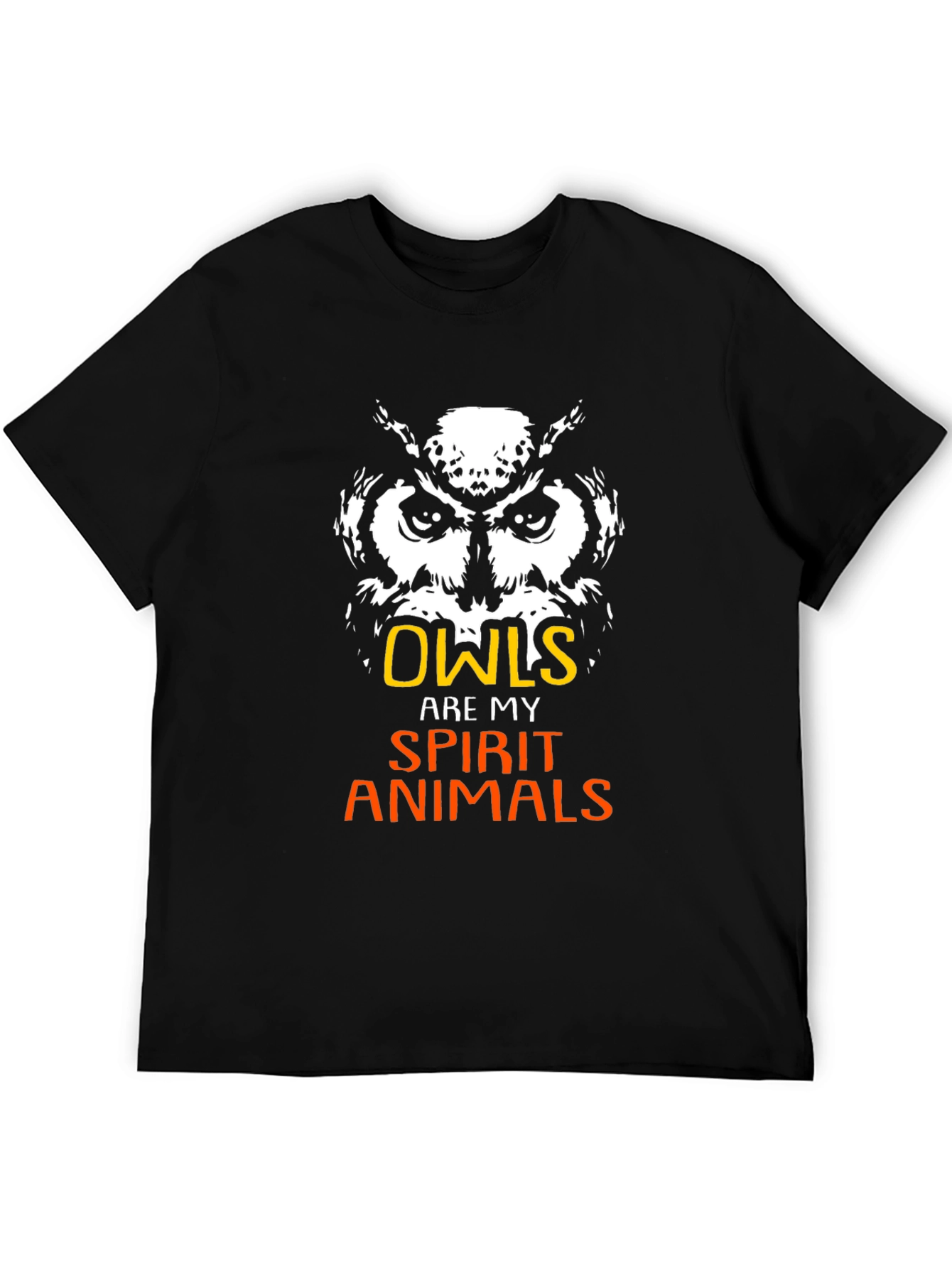 Owl Spirit Animal T-Shirt - Black Graphic Tee