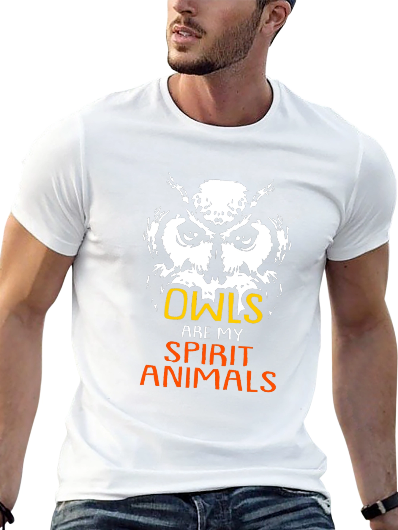 Owl Spirit Animal T-Shirt - Black Graphic Tee