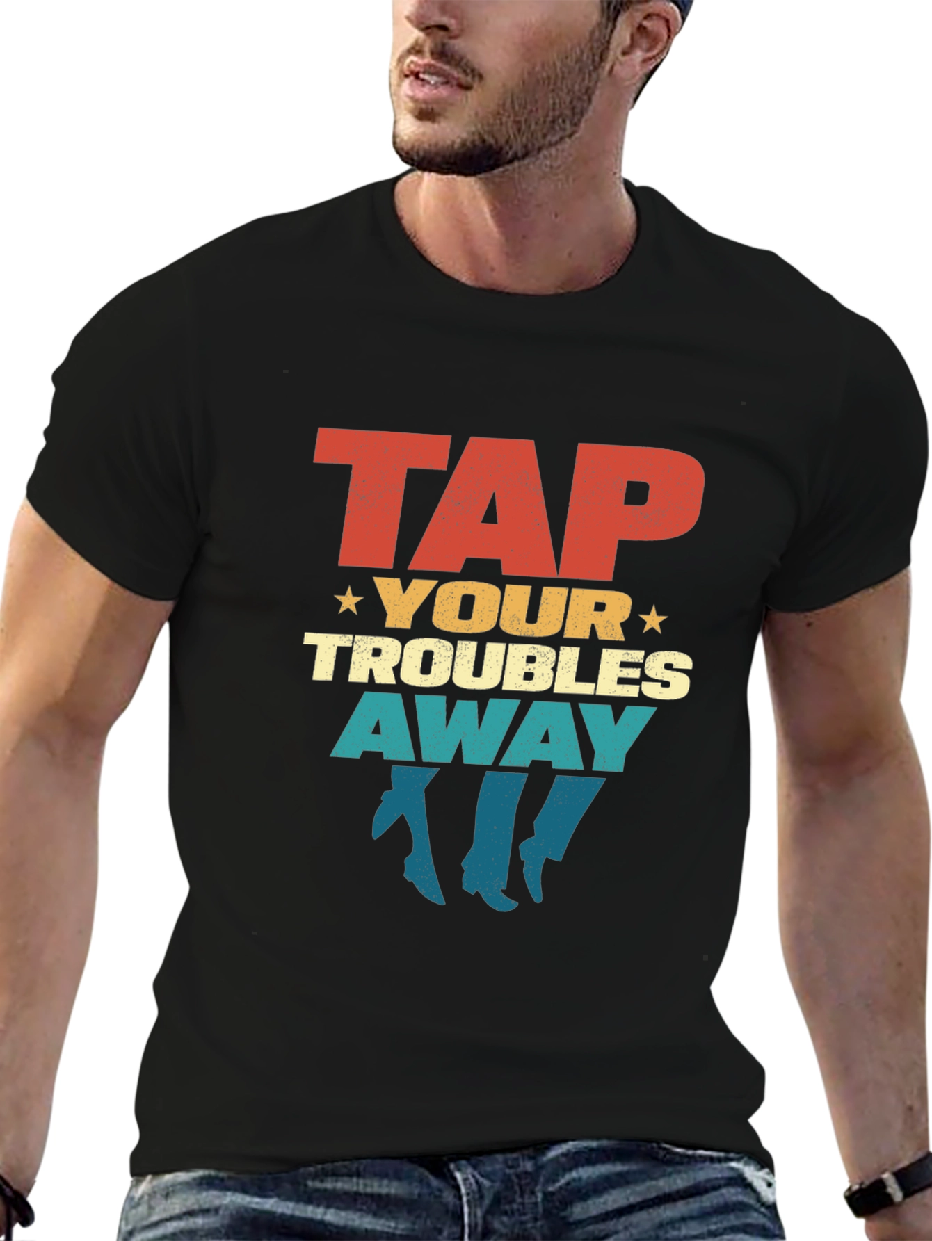 Retro Tap Your Troubles Away Graphic T-Shirt