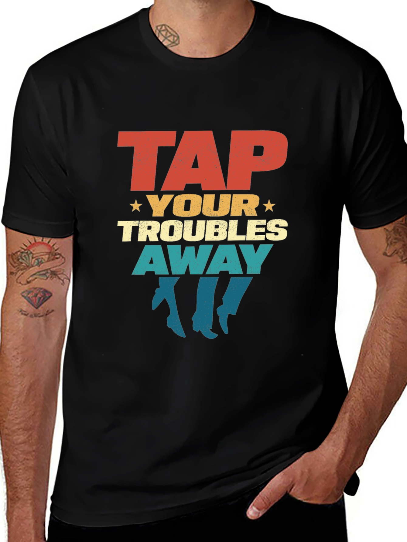 Retro Tap Your Troubles Away Graphic T-Shirt