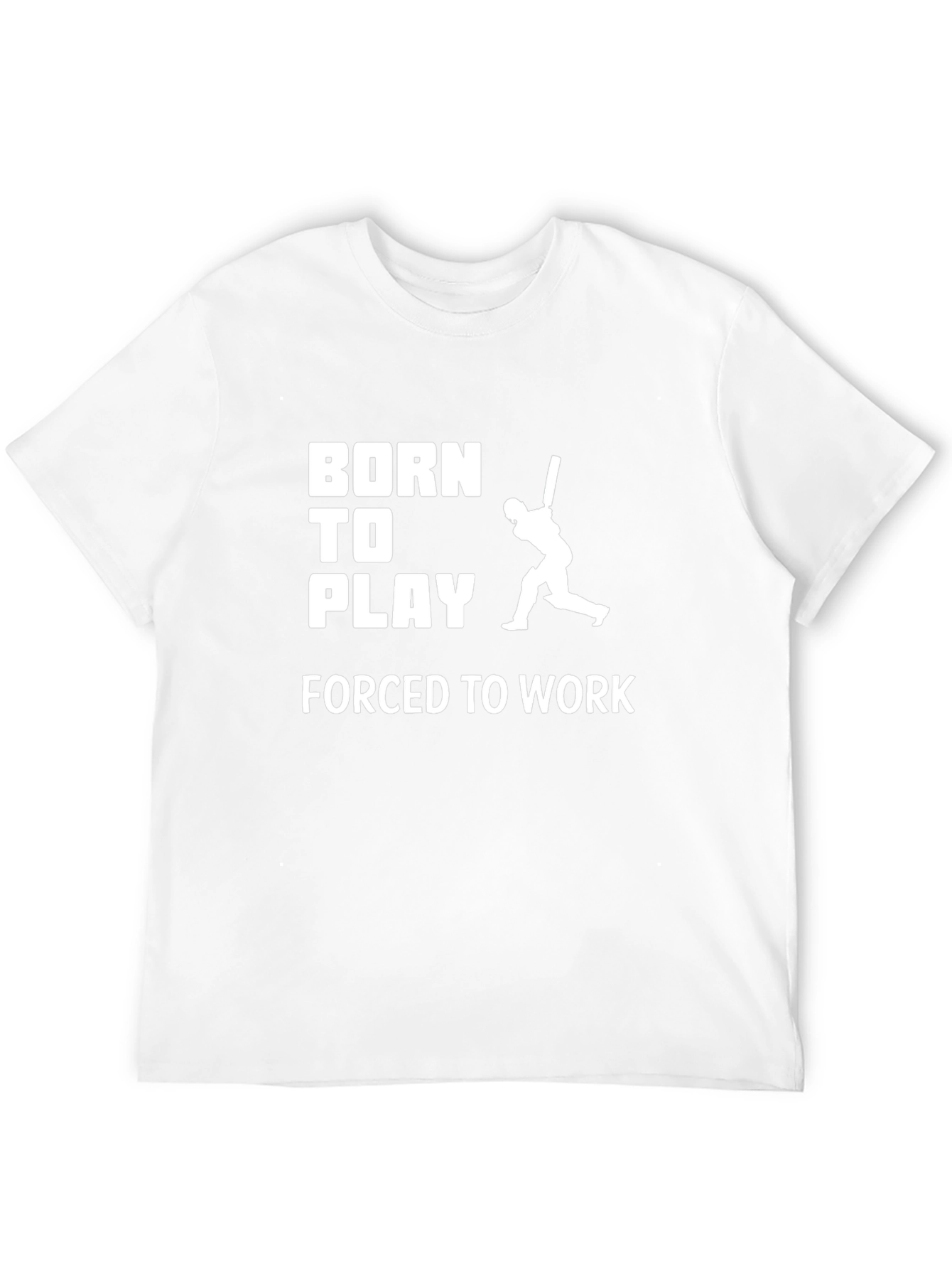 Born to Play Cricket Graphic T-Shirt - Black