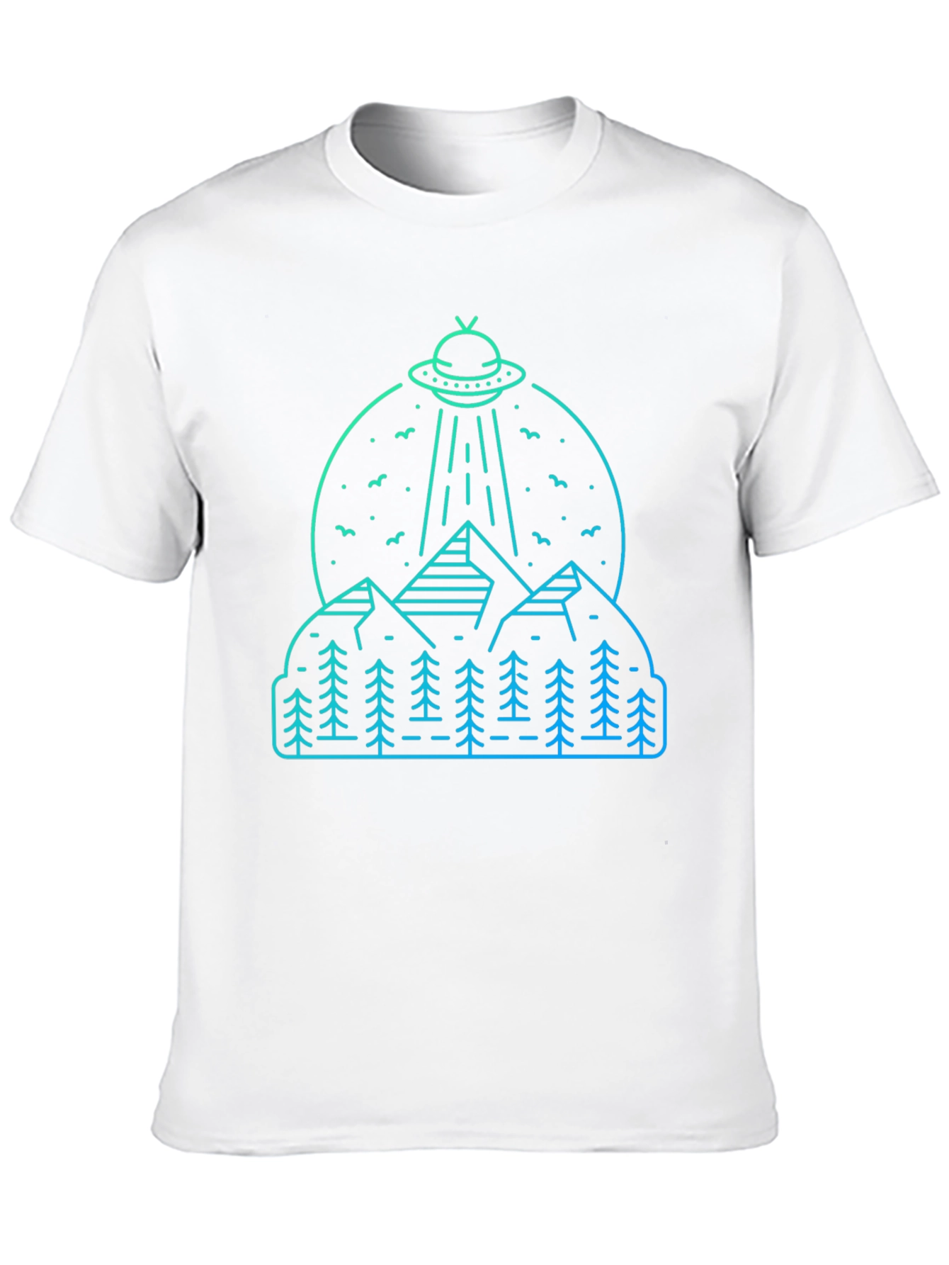 UFO Mountain Graphic T-Shirt - Mens Black Tee