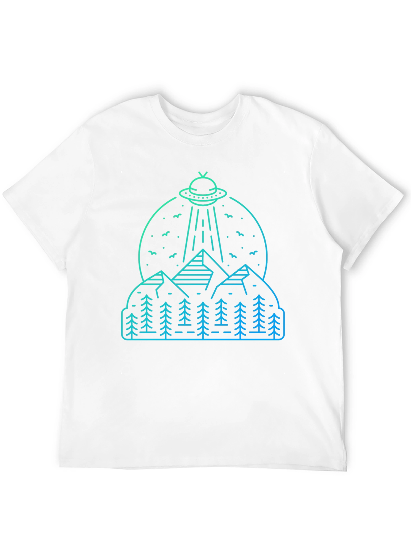 UFO Mountain Graphic T-Shirt - Mens Black Tee