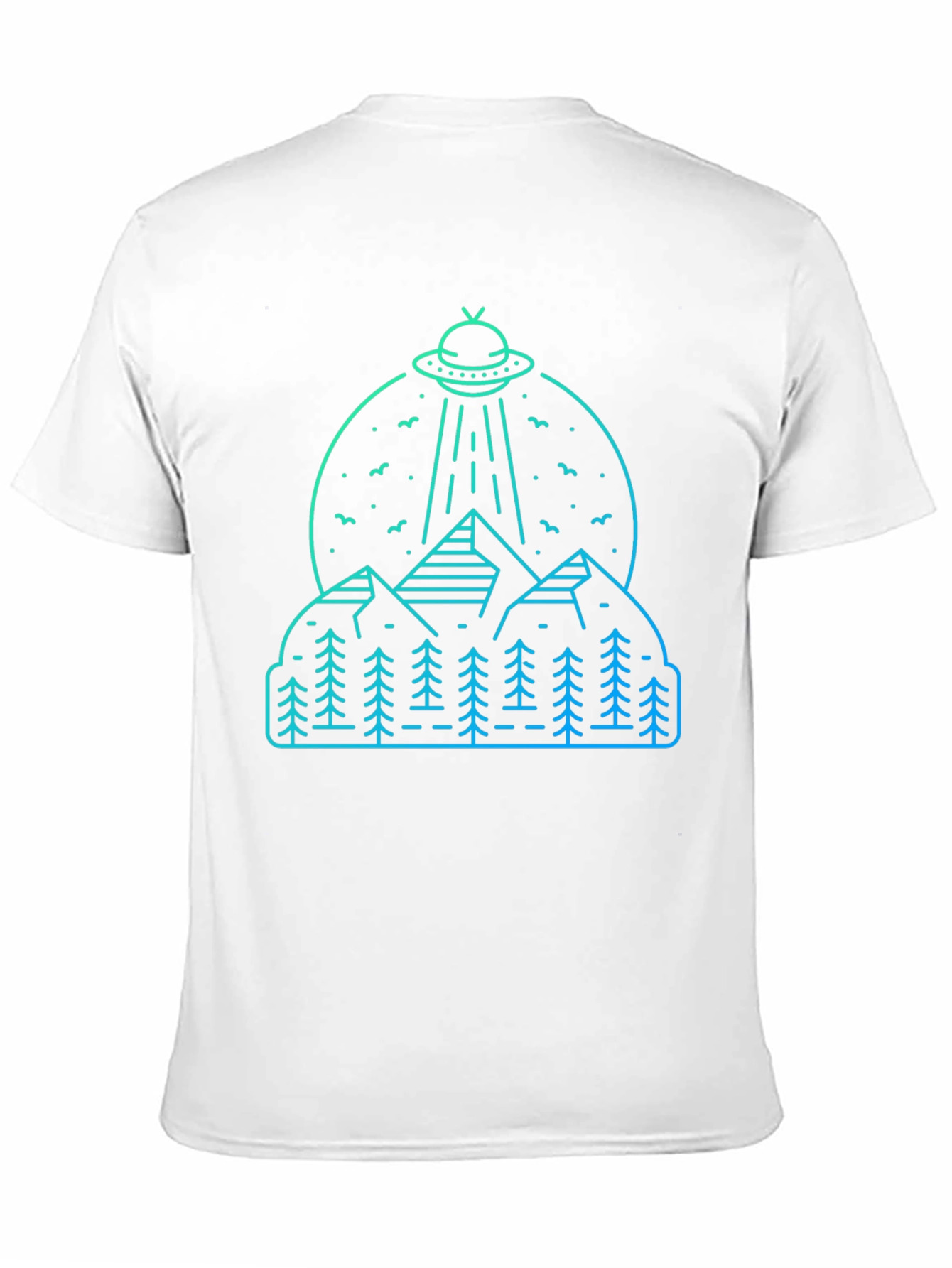 UFO Mountain Graphic T-Shirt - Mens Black Tee