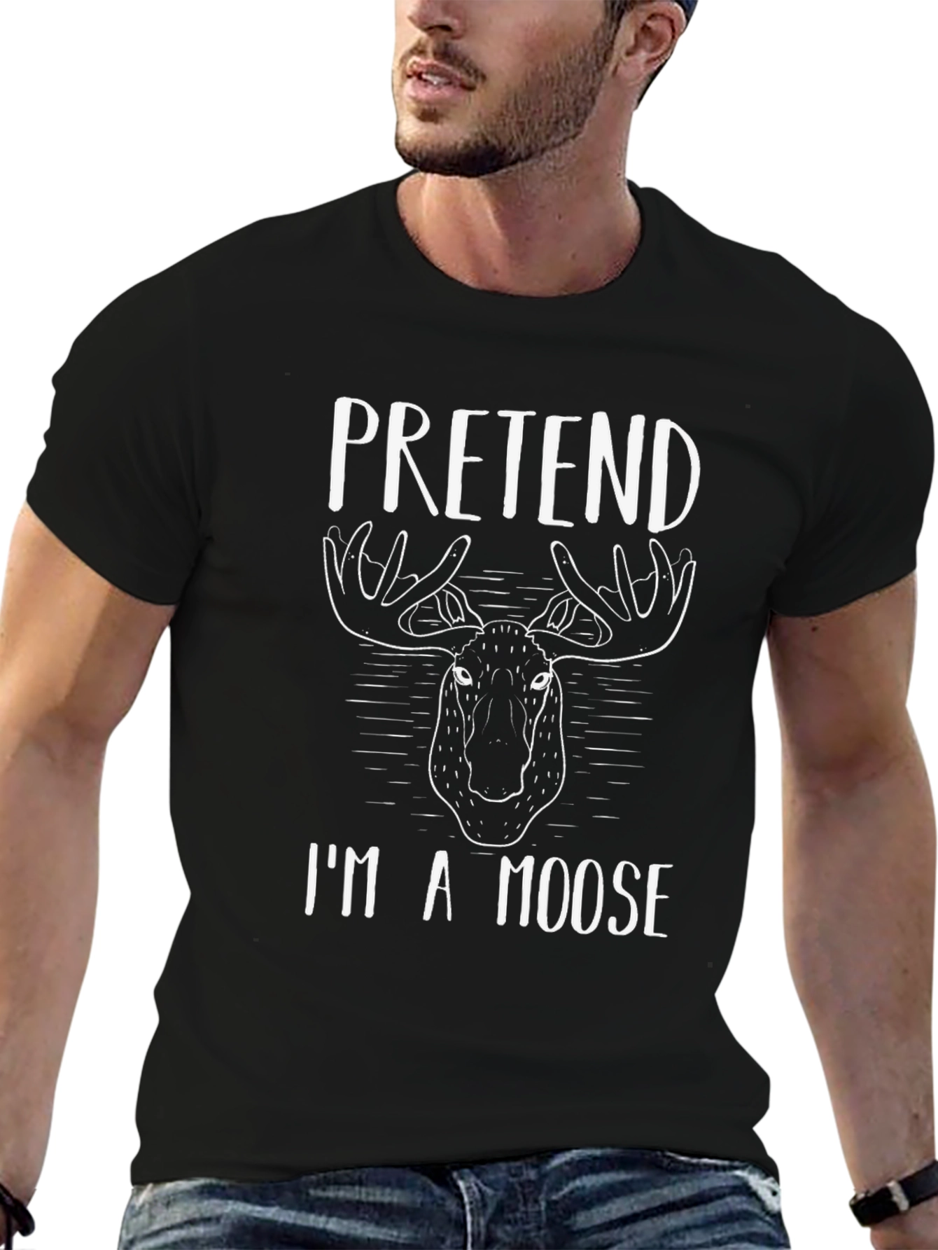 Pretend Im a Moose Graphic T-Shirt