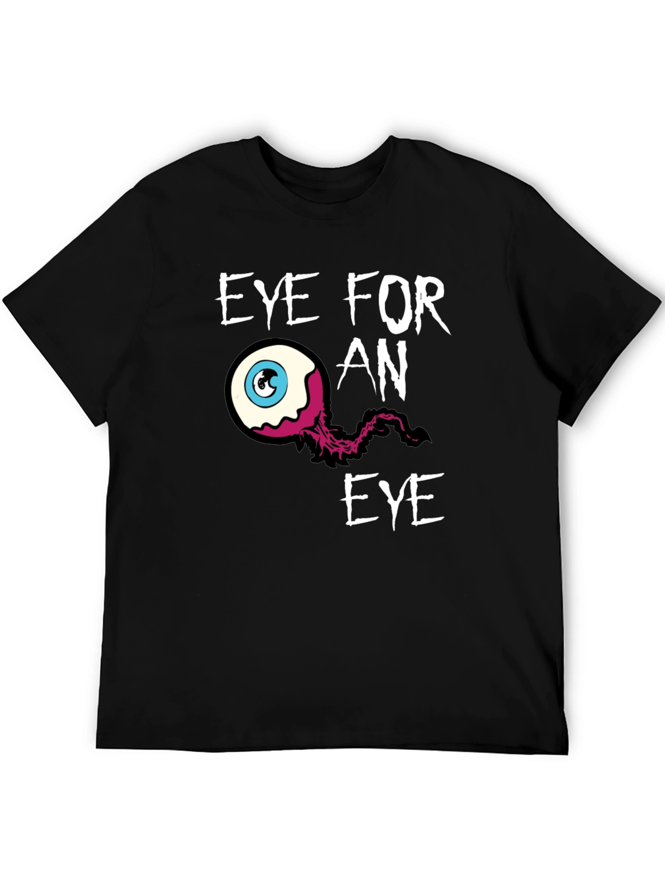 Eye for an Eye Graphic Print Black T-Shirt