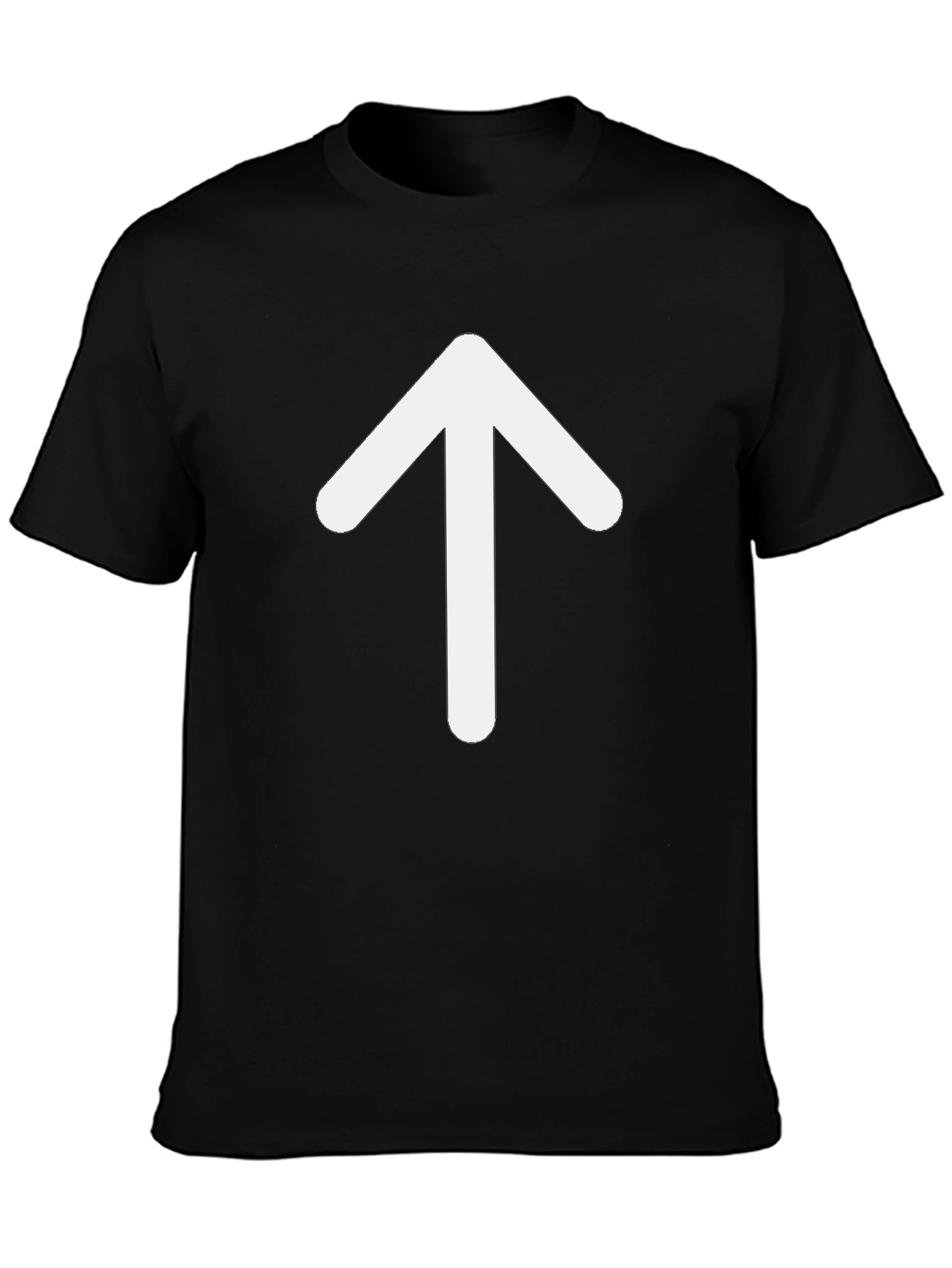Upward Arrow Graphic T-Shirt - Classic Black Tee