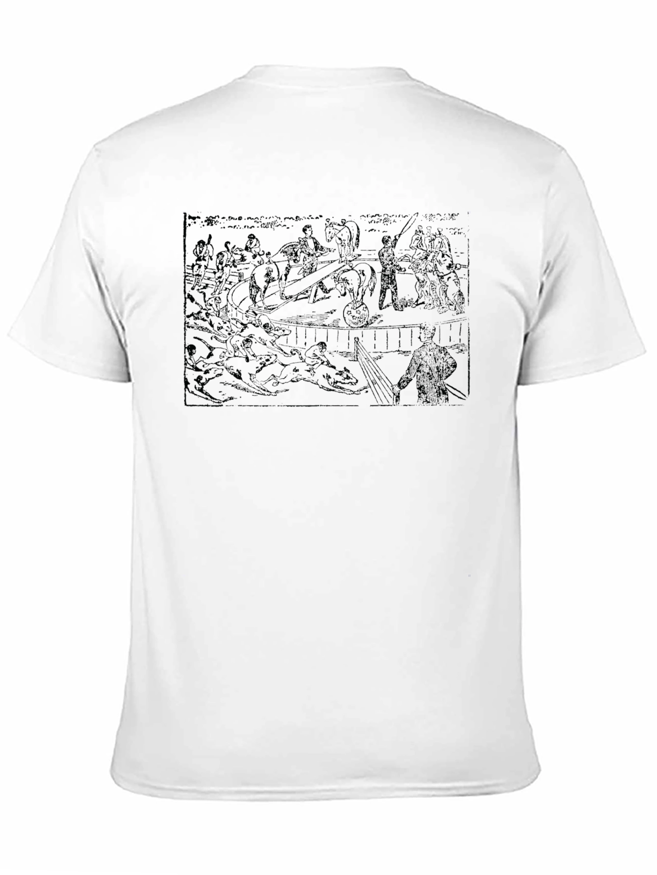 Graphic Black T-Shirt: Medieval Battle