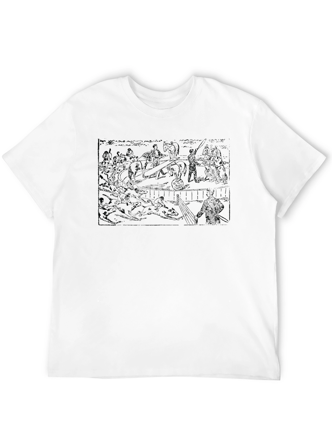 Graphic Black T-Shirt: Medieval Battle
