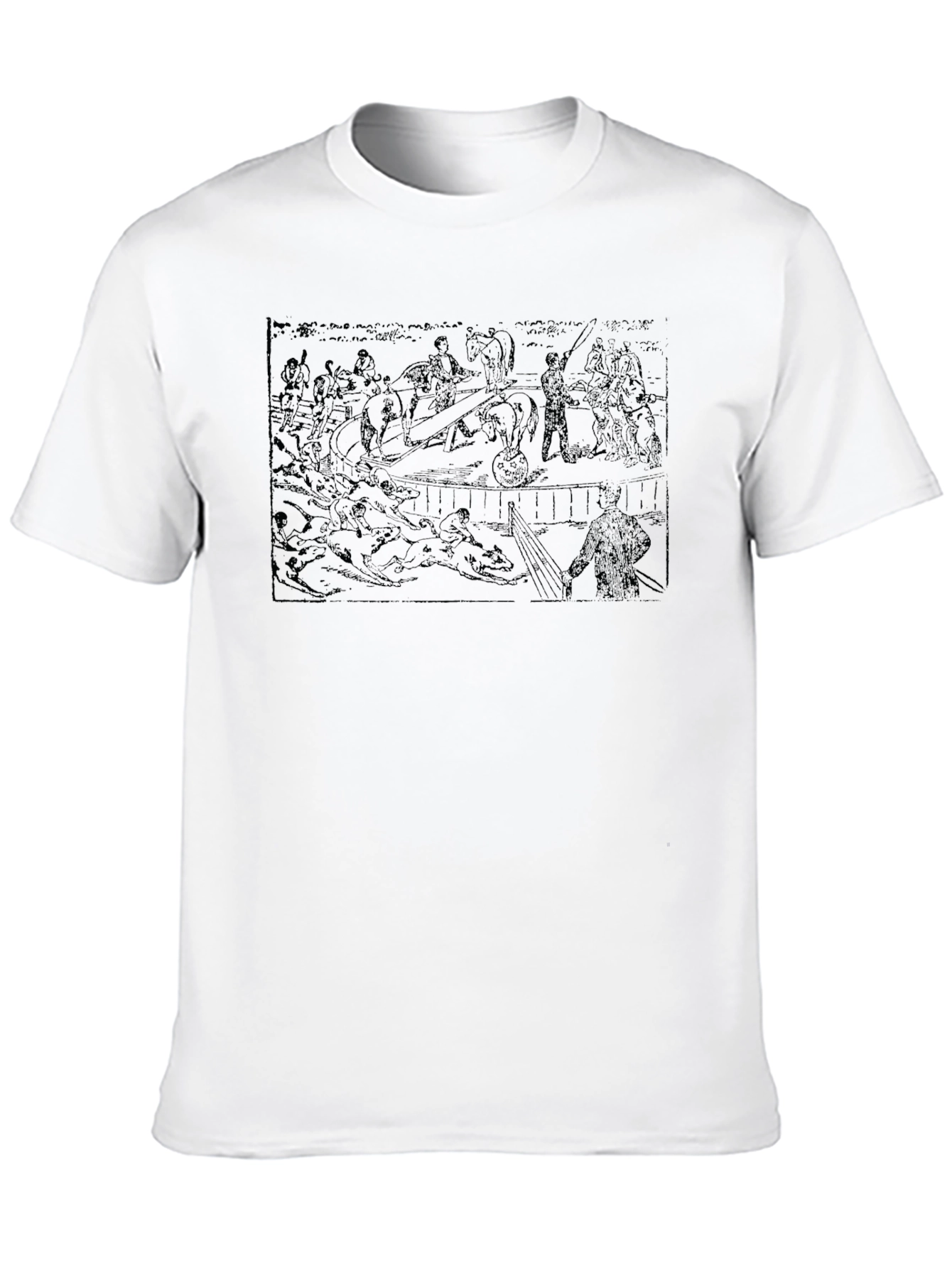 Graphic Black T-Shirt: Medieval Battle