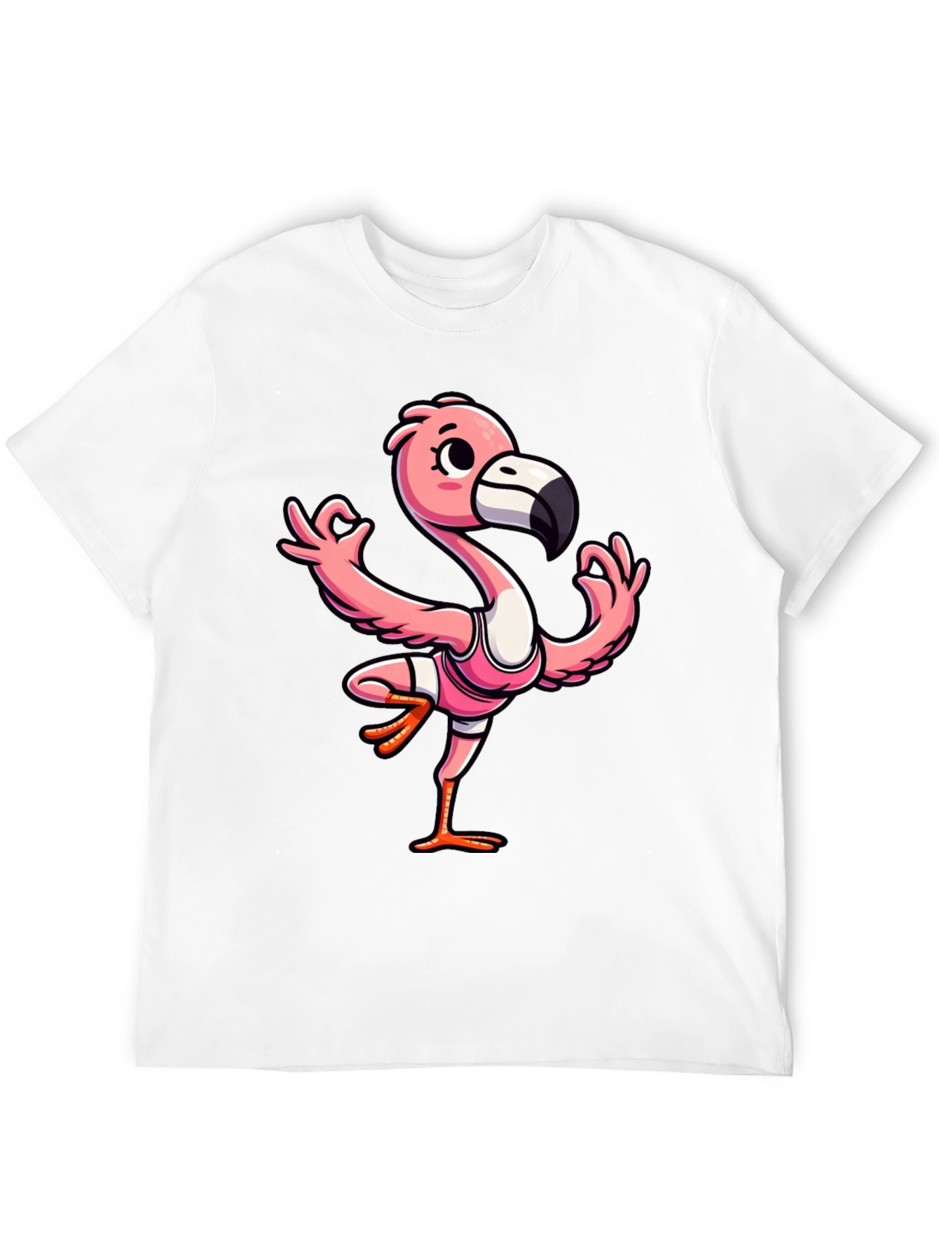 Yoga Flamingo Graphic Tee - Mens Black T-Shirt