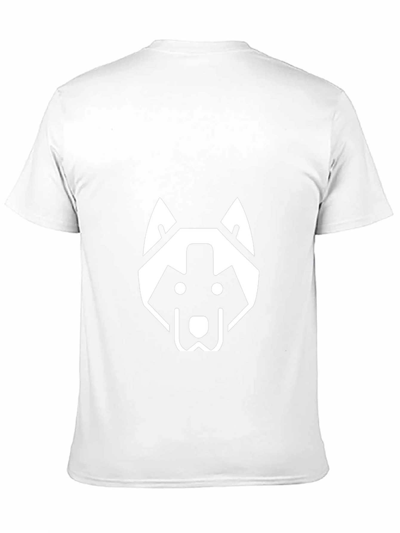Geometric Dog Graphic T-Shirt - Black