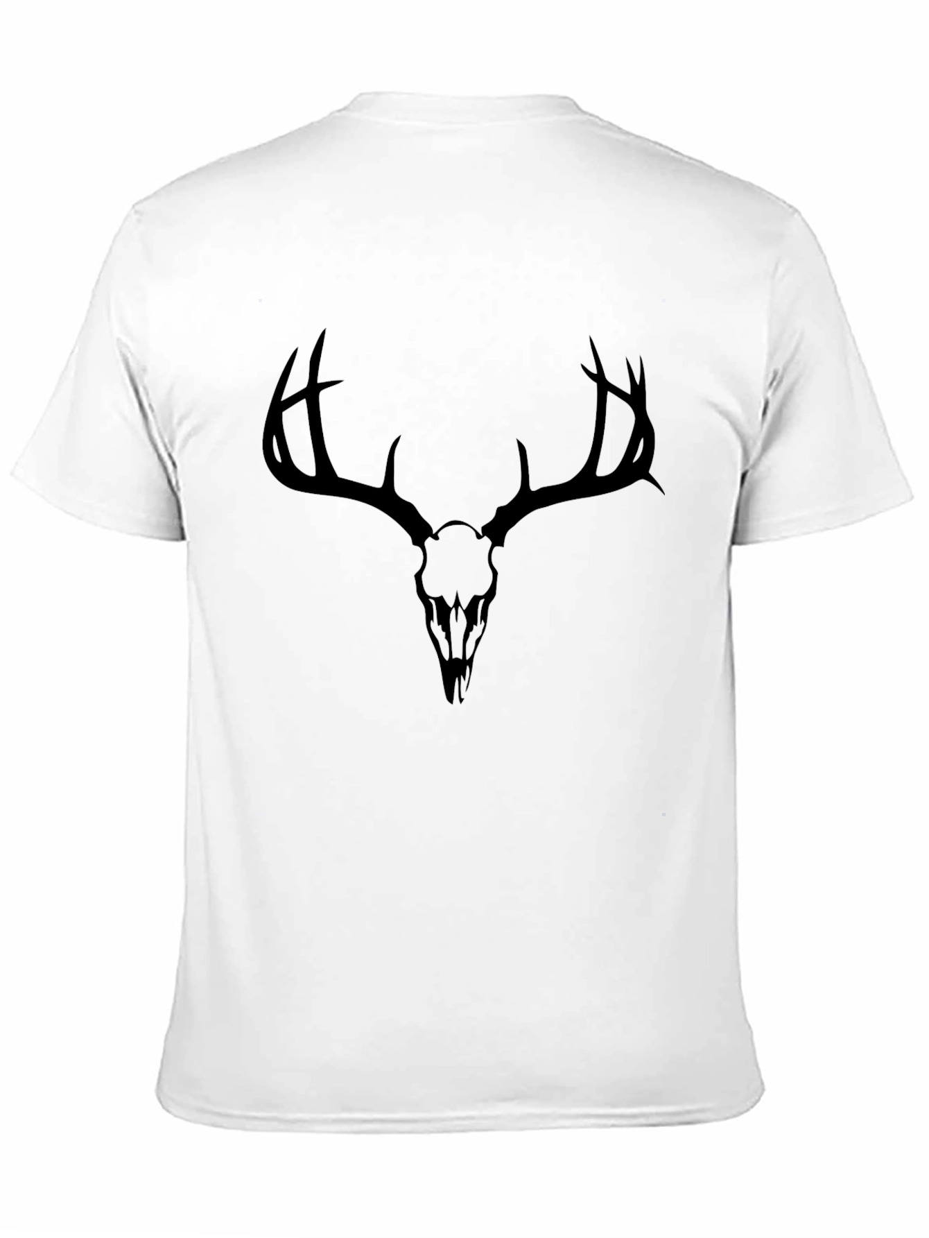 Deer Skull Graphic T-Shirt - Black Cotton Tee
