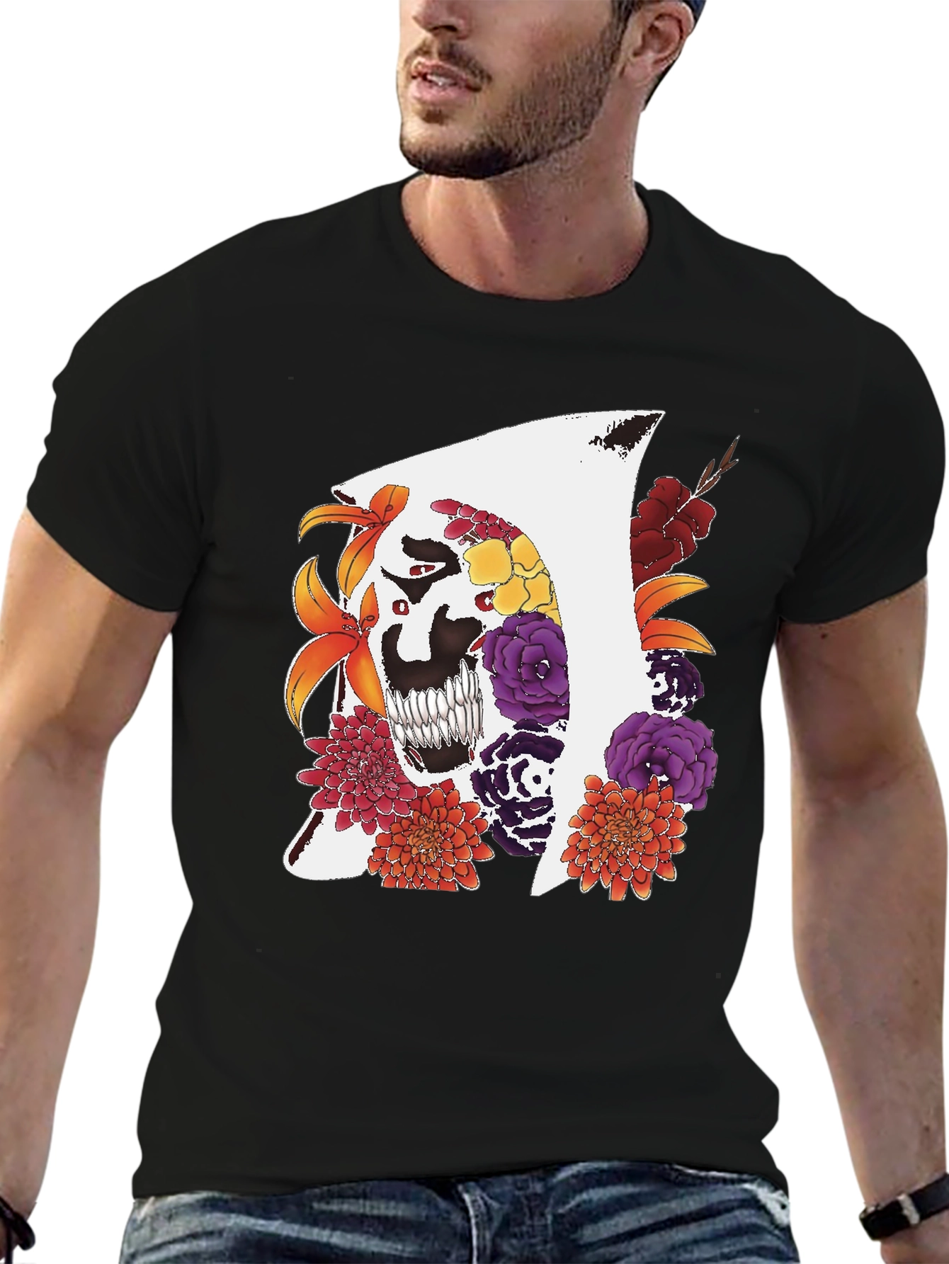Floral Grim Reaper T-Shirt