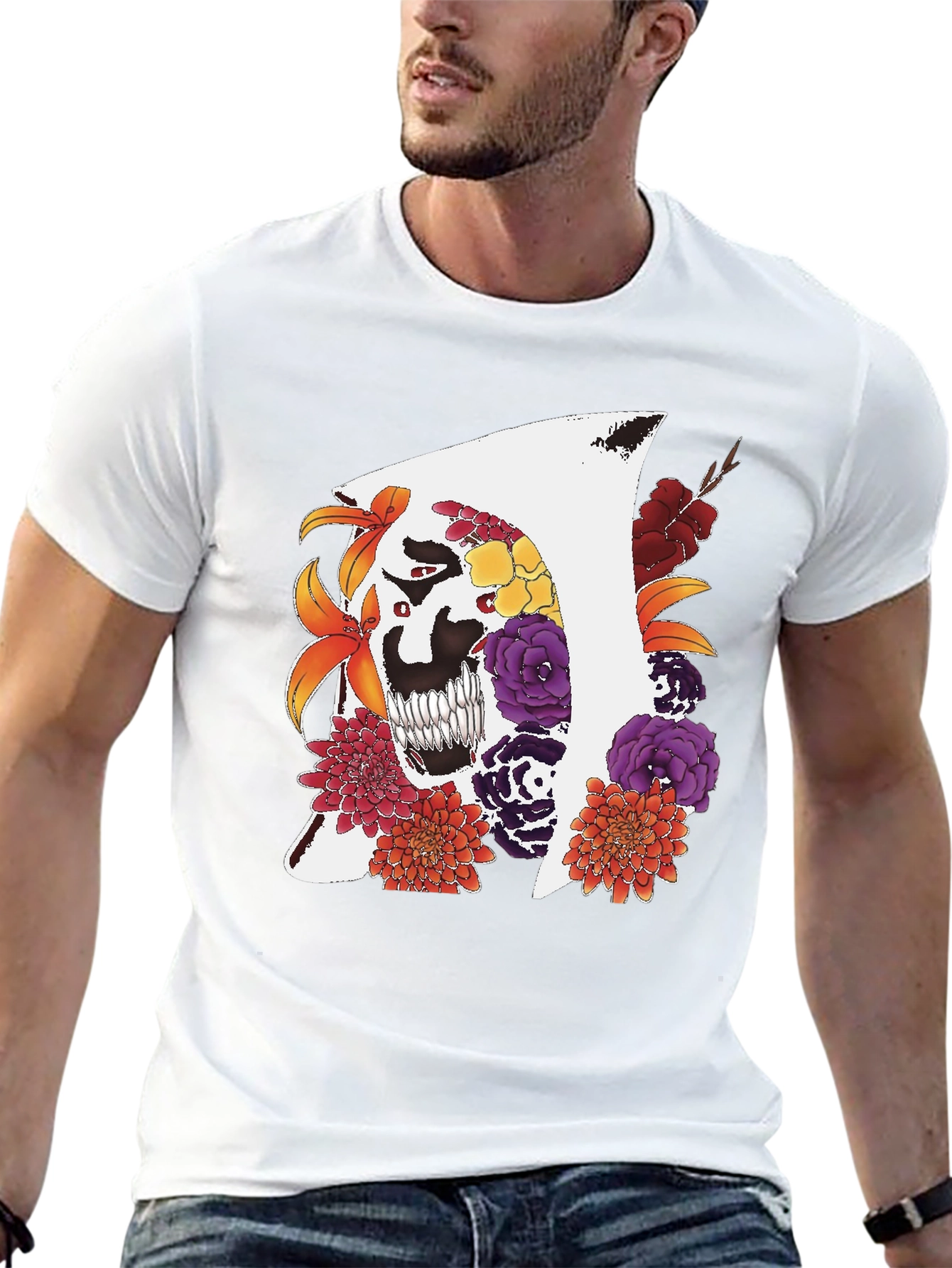 Floral Grim Reaper T-Shirt