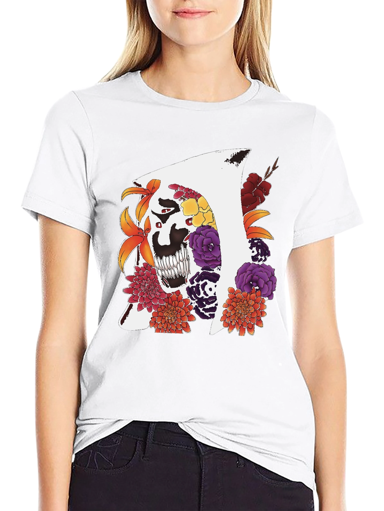 Floral Grim Reaper T-Shirt