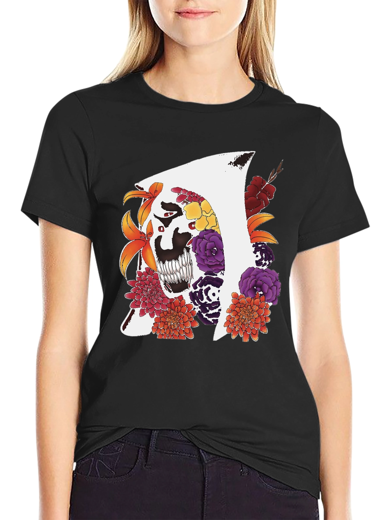 Floral Grim Reaper T-Shirt