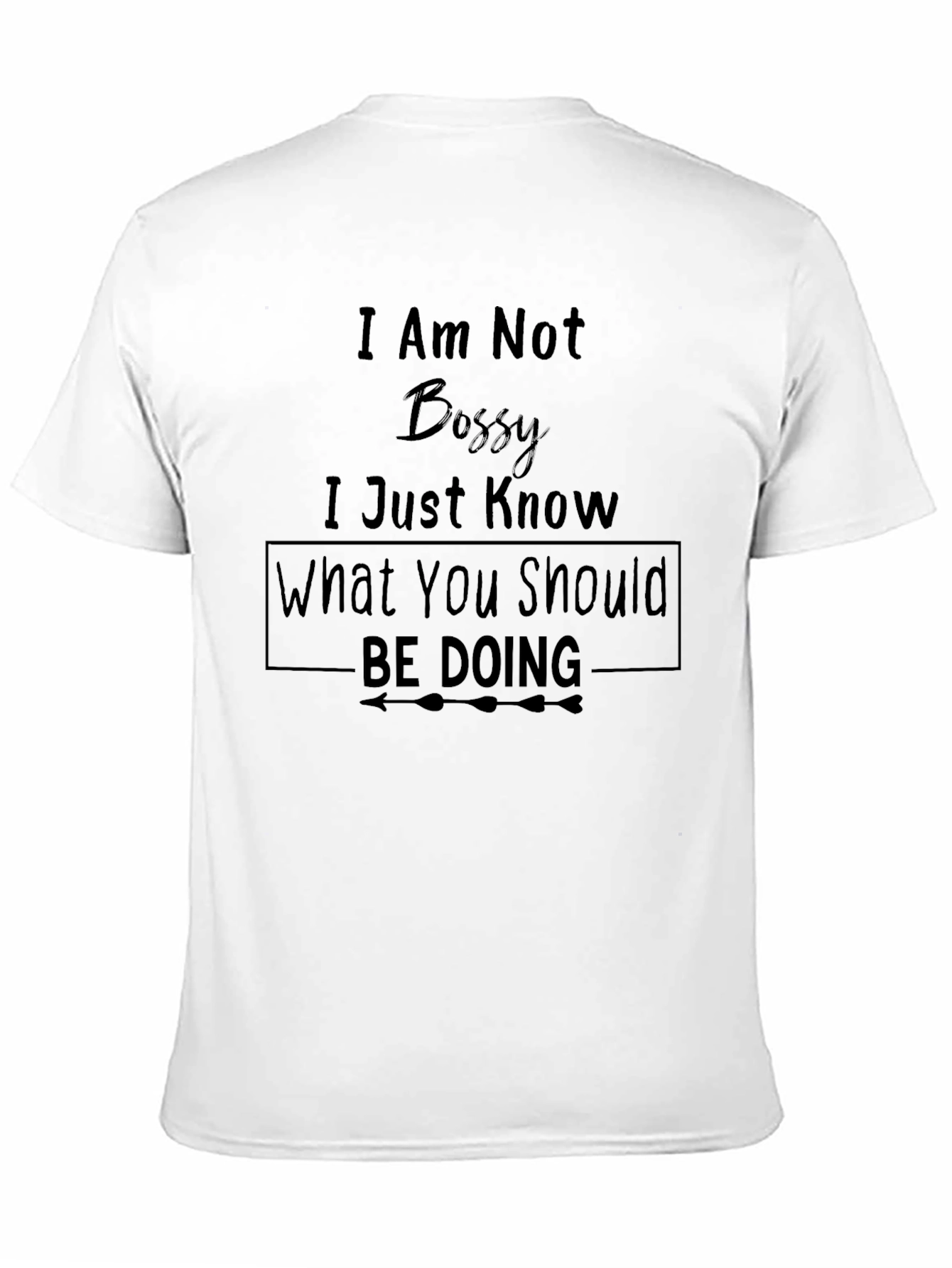 Funny I am not bossy Black Graphic Tee
