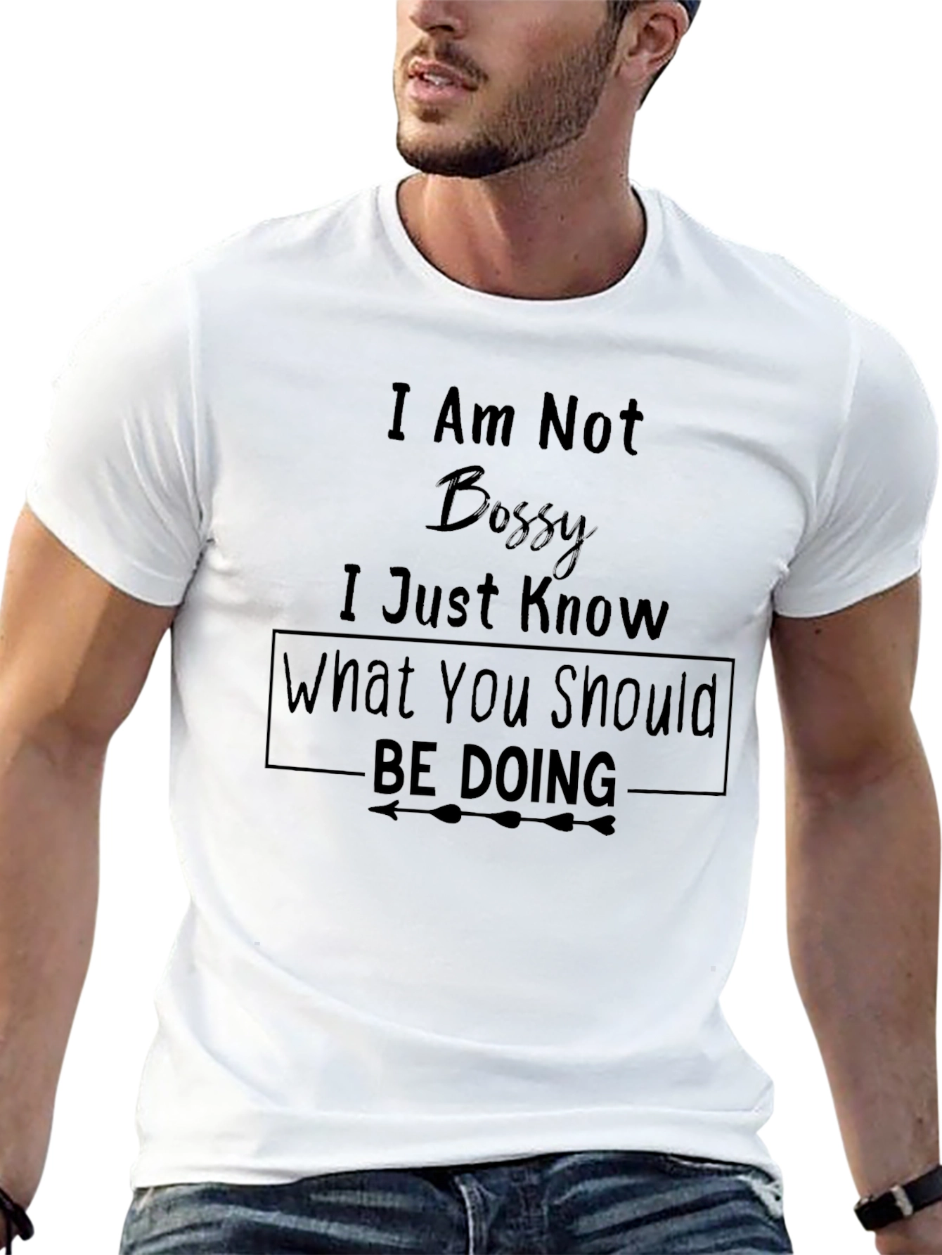 Funny I am not bossy Black Graphic Tee