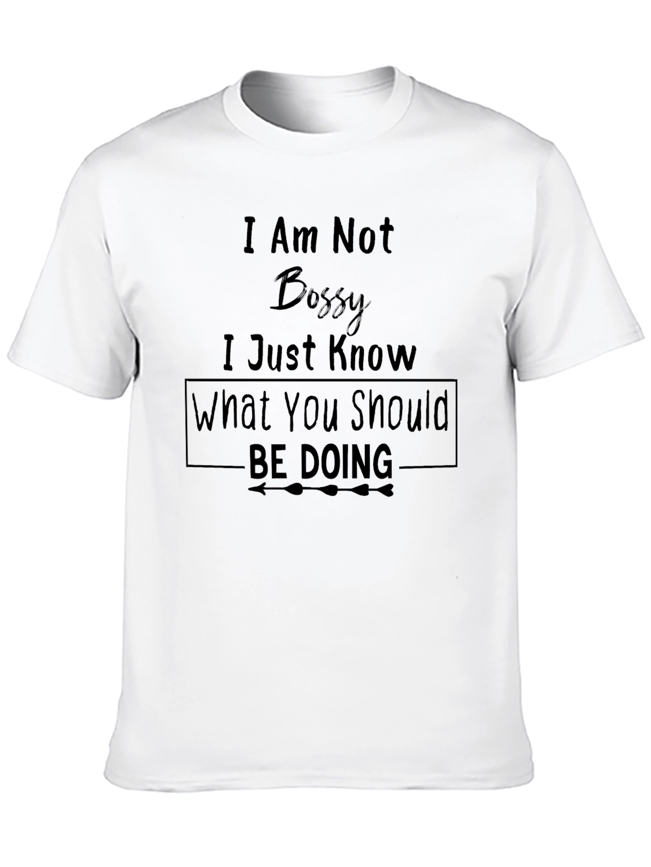 Funny I am not bossy Black Graphic Tee