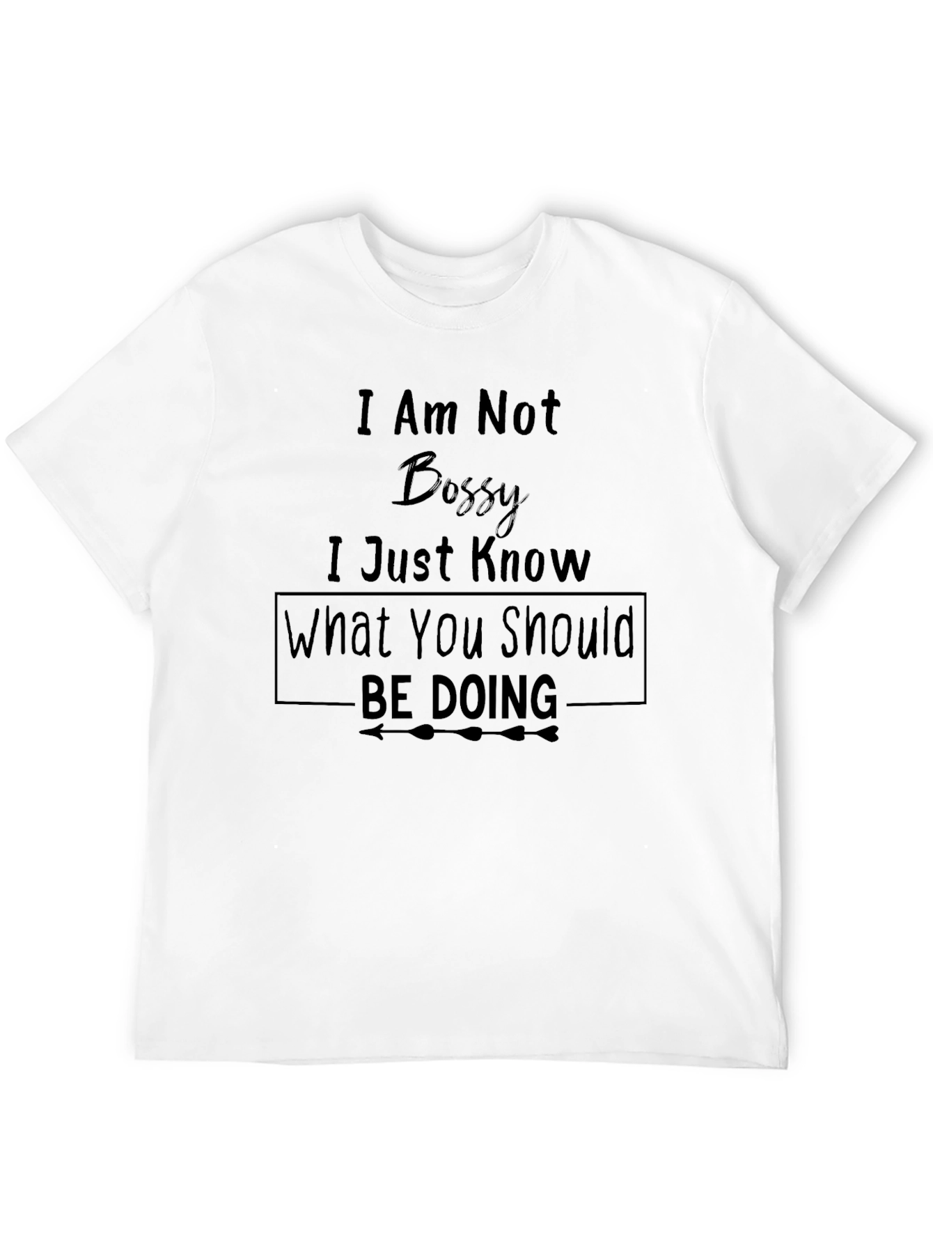 Funny I am not bossy Black Graphic Tee
