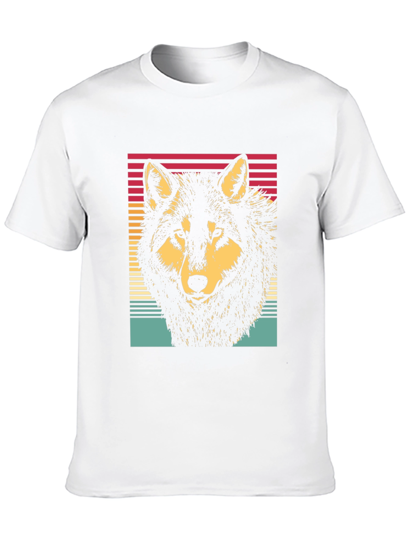 Retro Wolf Graphic Tee - Black