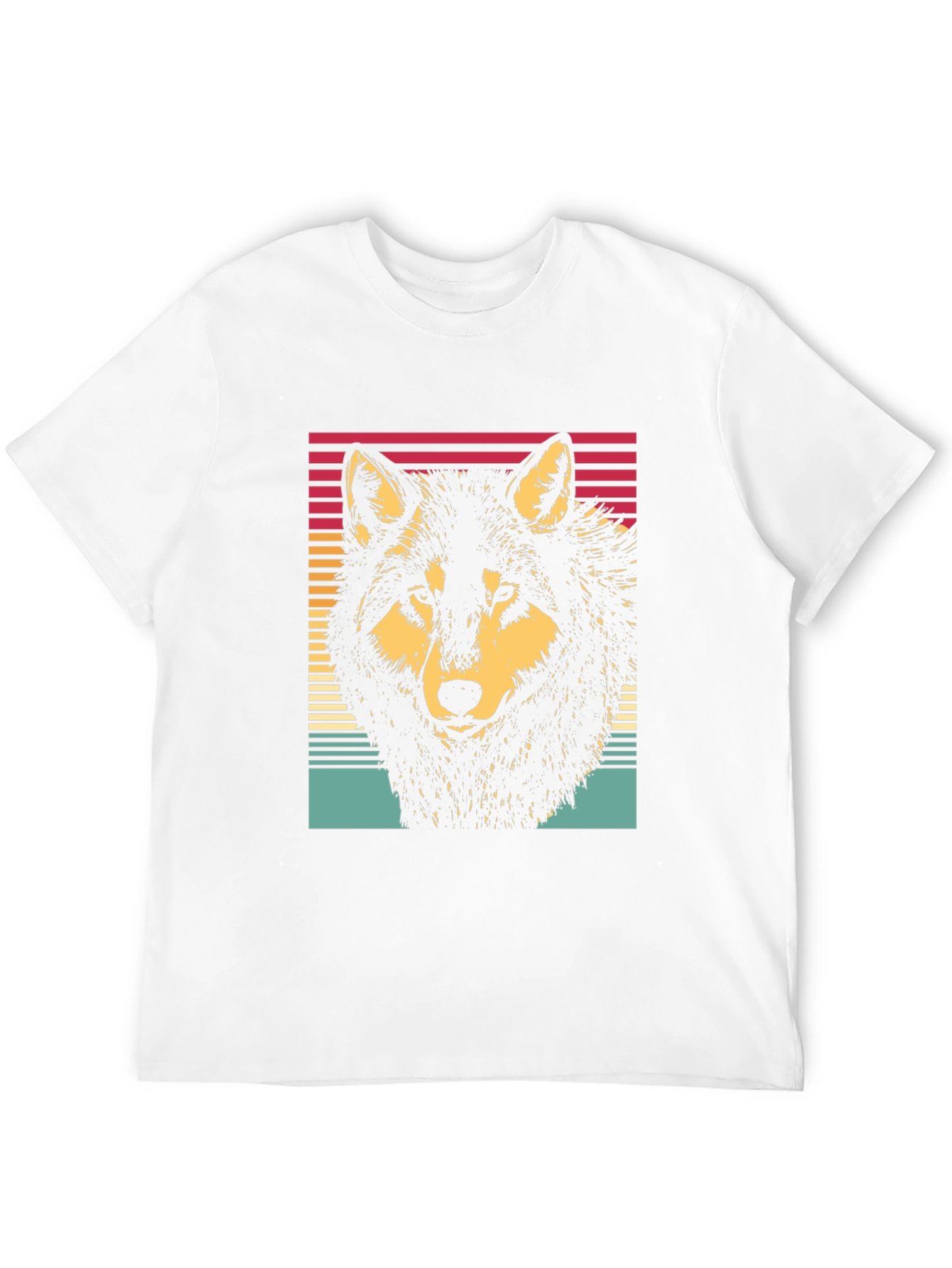 Retro Wolf Graphic Tee - Black