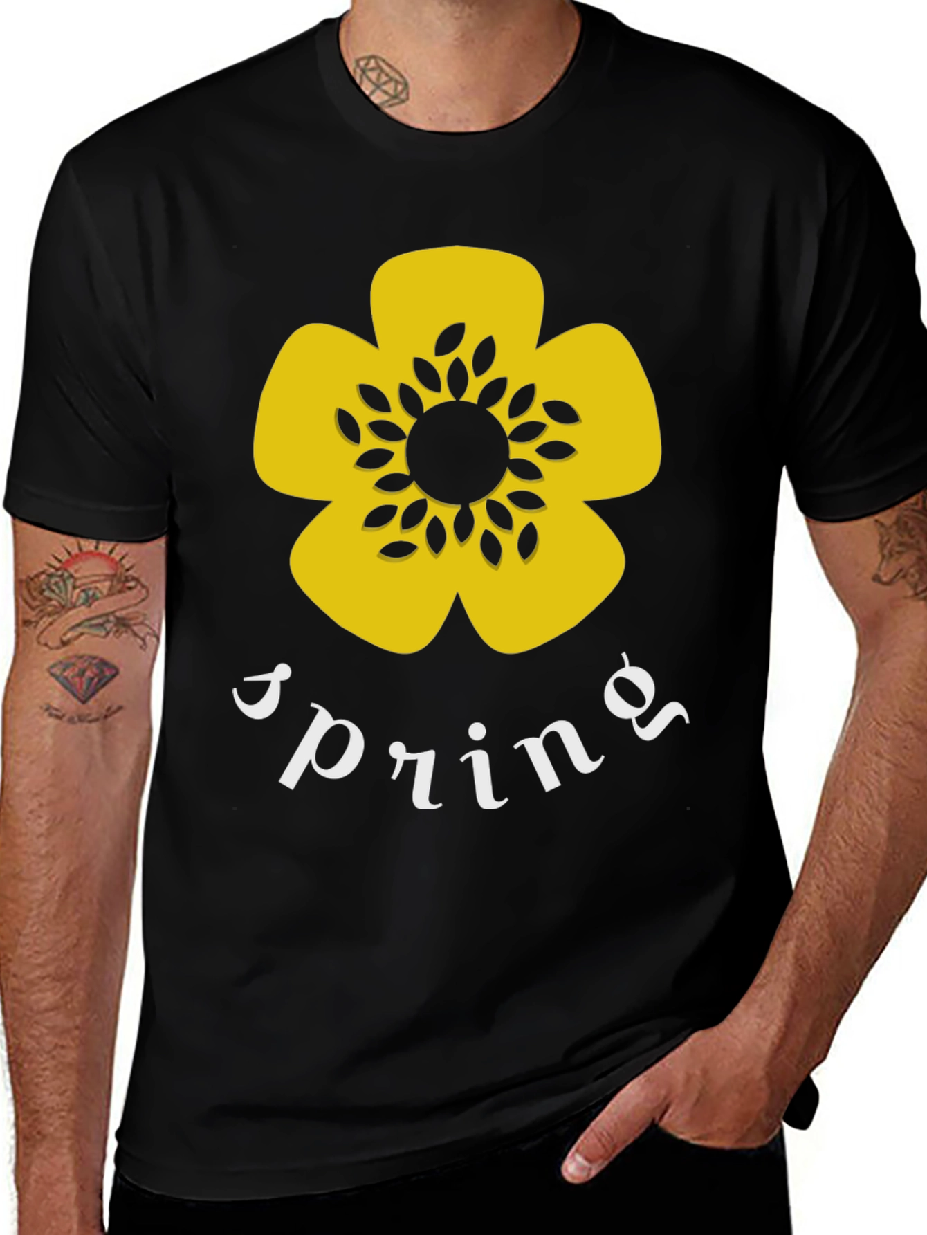 Spring Flower Graphic T-Shirt - Stylish Cotton Tee