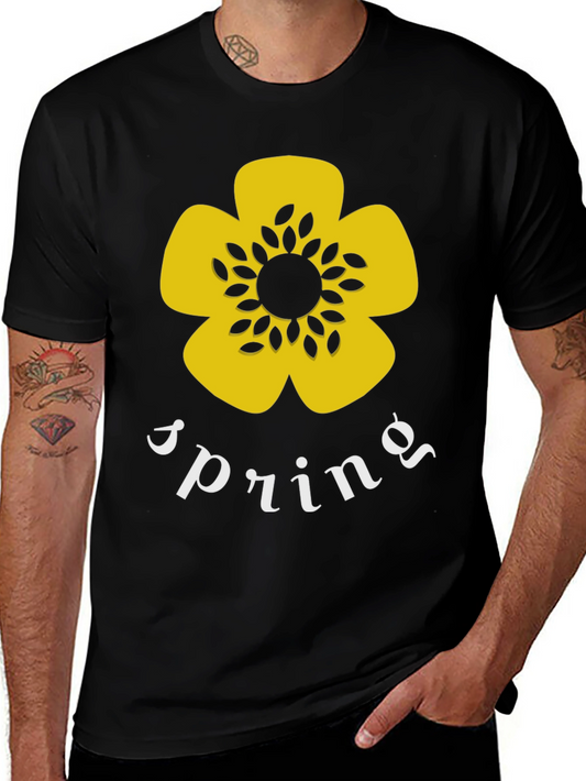 Spring Flower Graphic T-Shirt - Stylish Cotton Tee