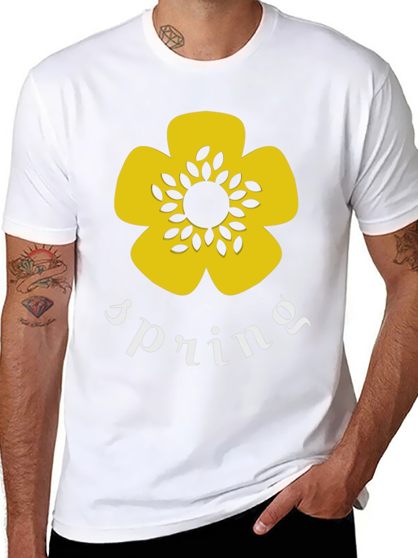 Spring Flower Graphic T-Shirt - Stylish Cotton Tee
