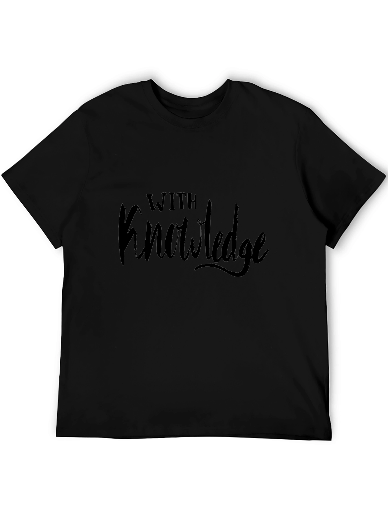 With Knowledge Graphic T-Shirt - Black