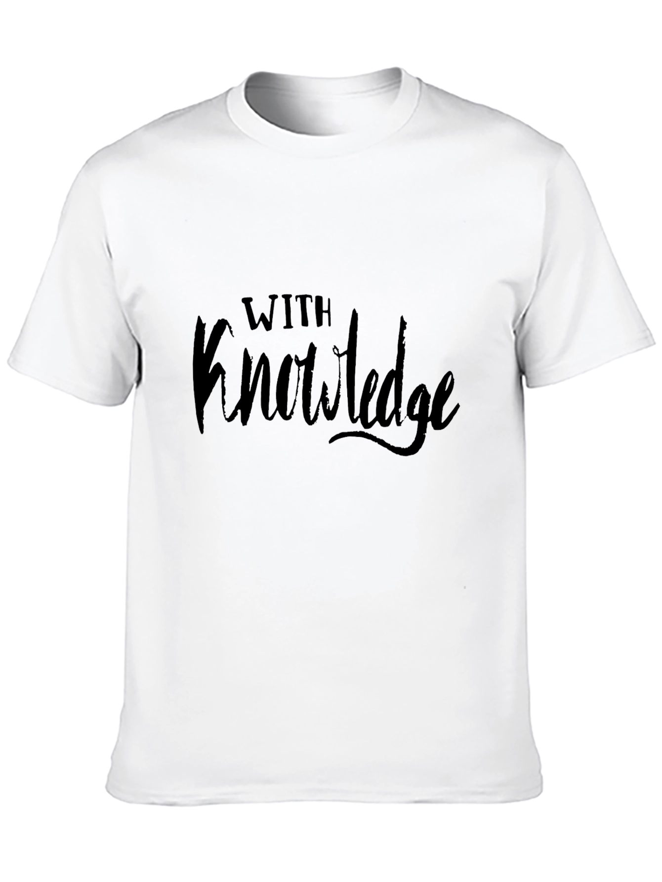 With Knowledge Graphic T-Shirt - Black