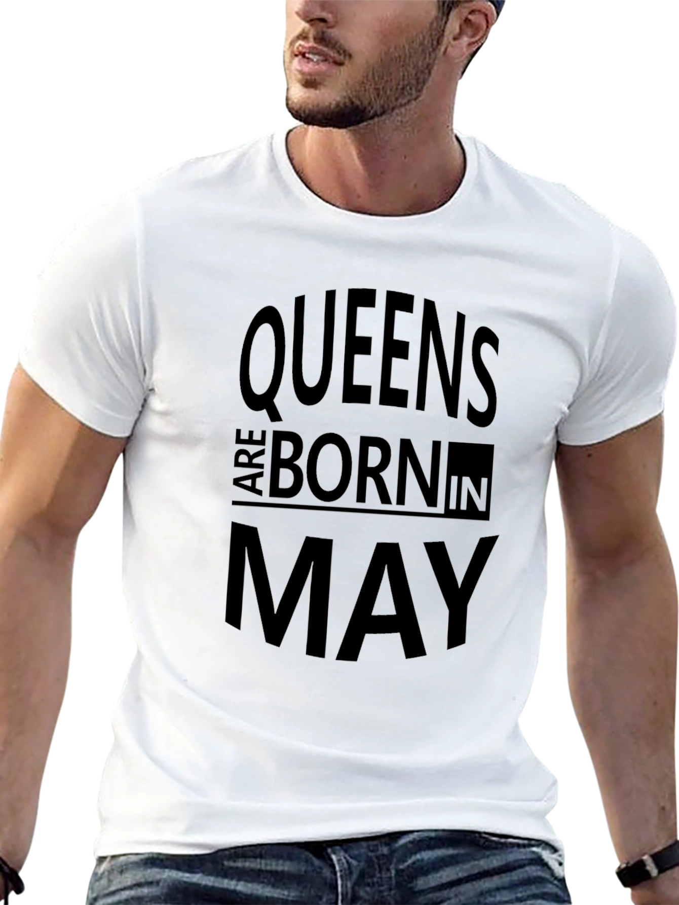 Queens Are Born In May Black T-Shirt