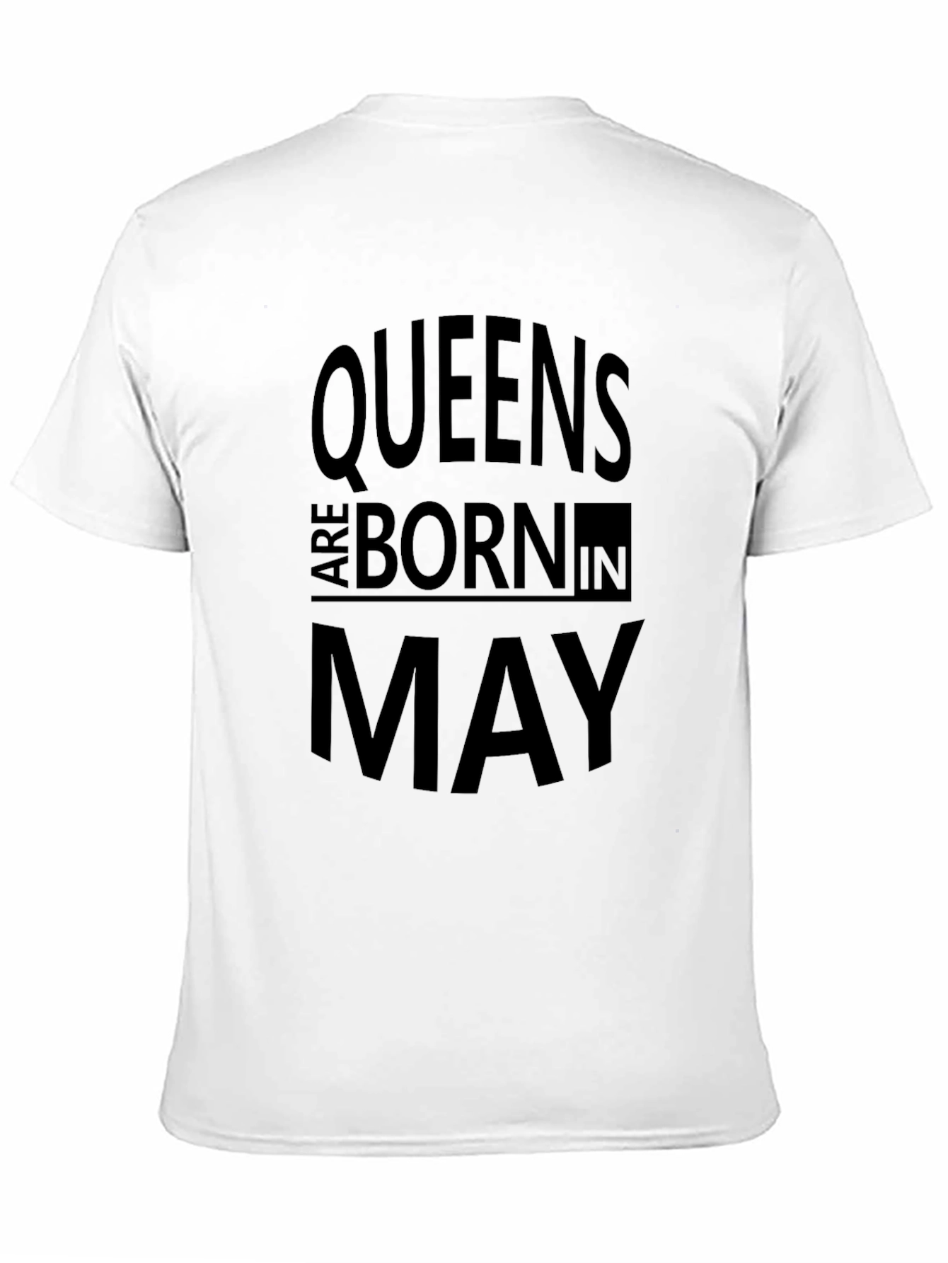 Queens Are Born In May Black T-Shirt