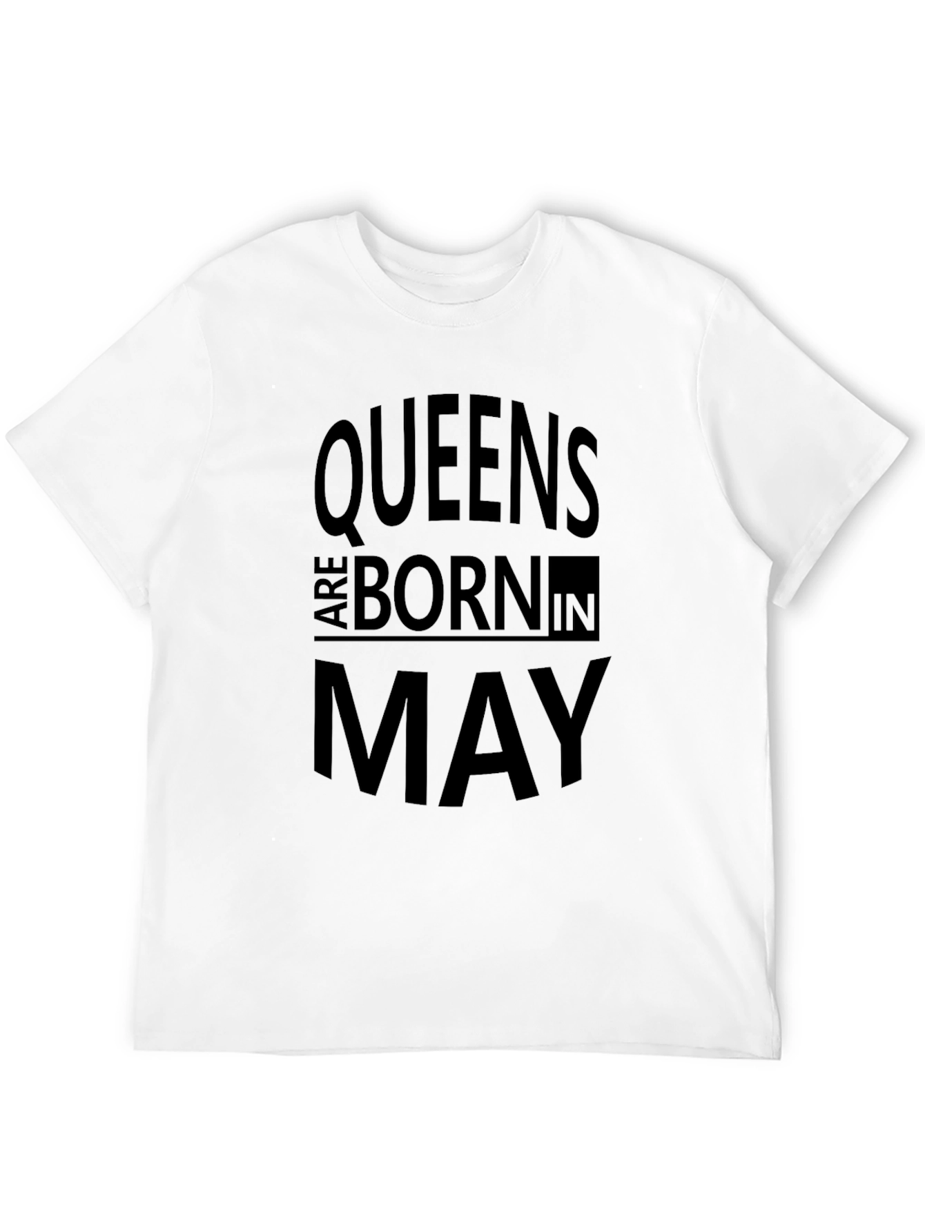 Queens Are Born In May Black T-Shirt