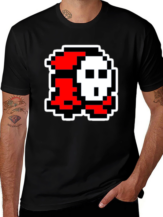 Pixel Art Character Graphic Tee - Black