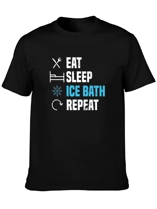 Eat Sleep Ice Bath Repeat Graphic T-Shirt