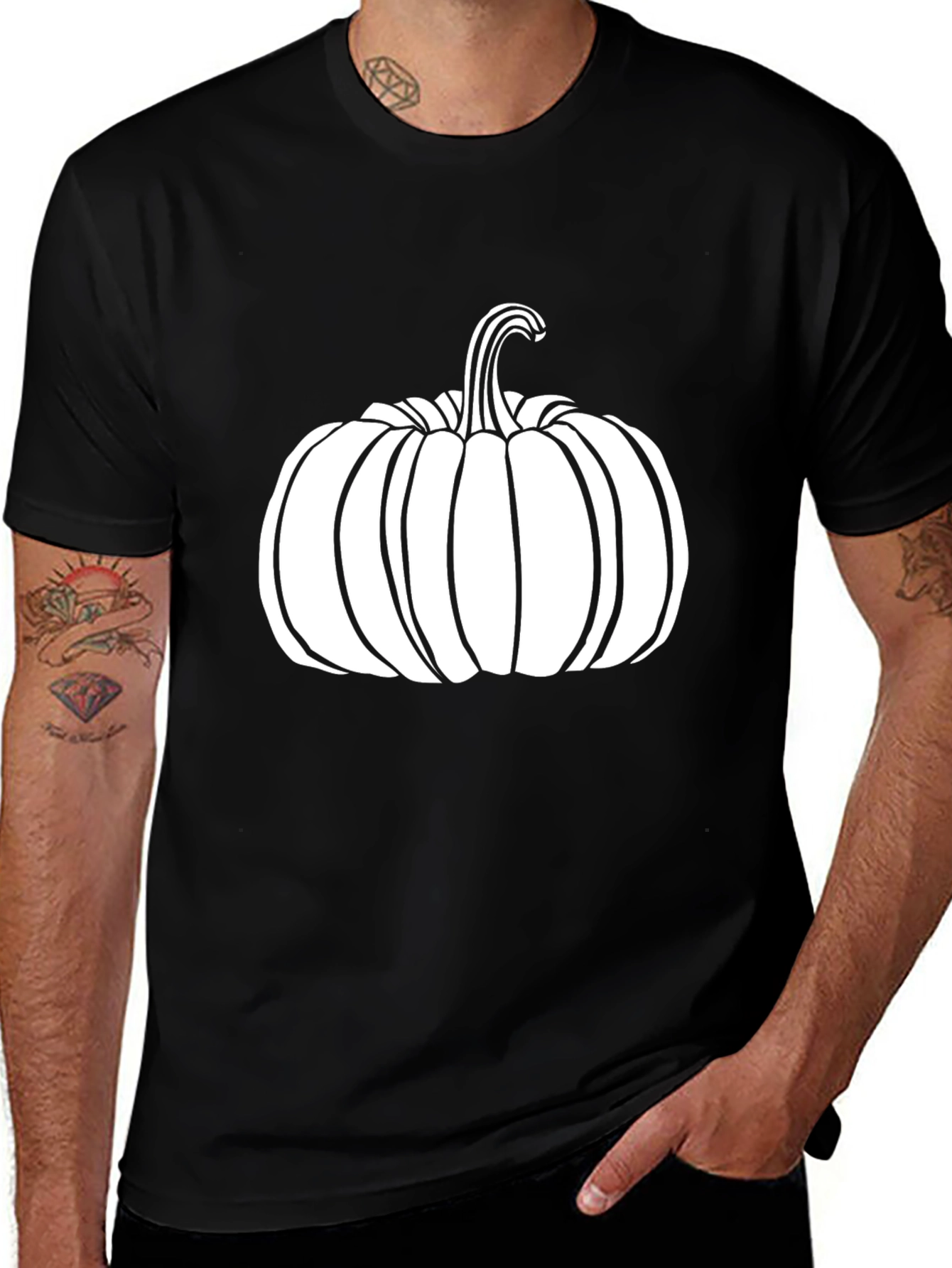 Pumpkin Graphic Tee - Stylish Fall T-Shirt