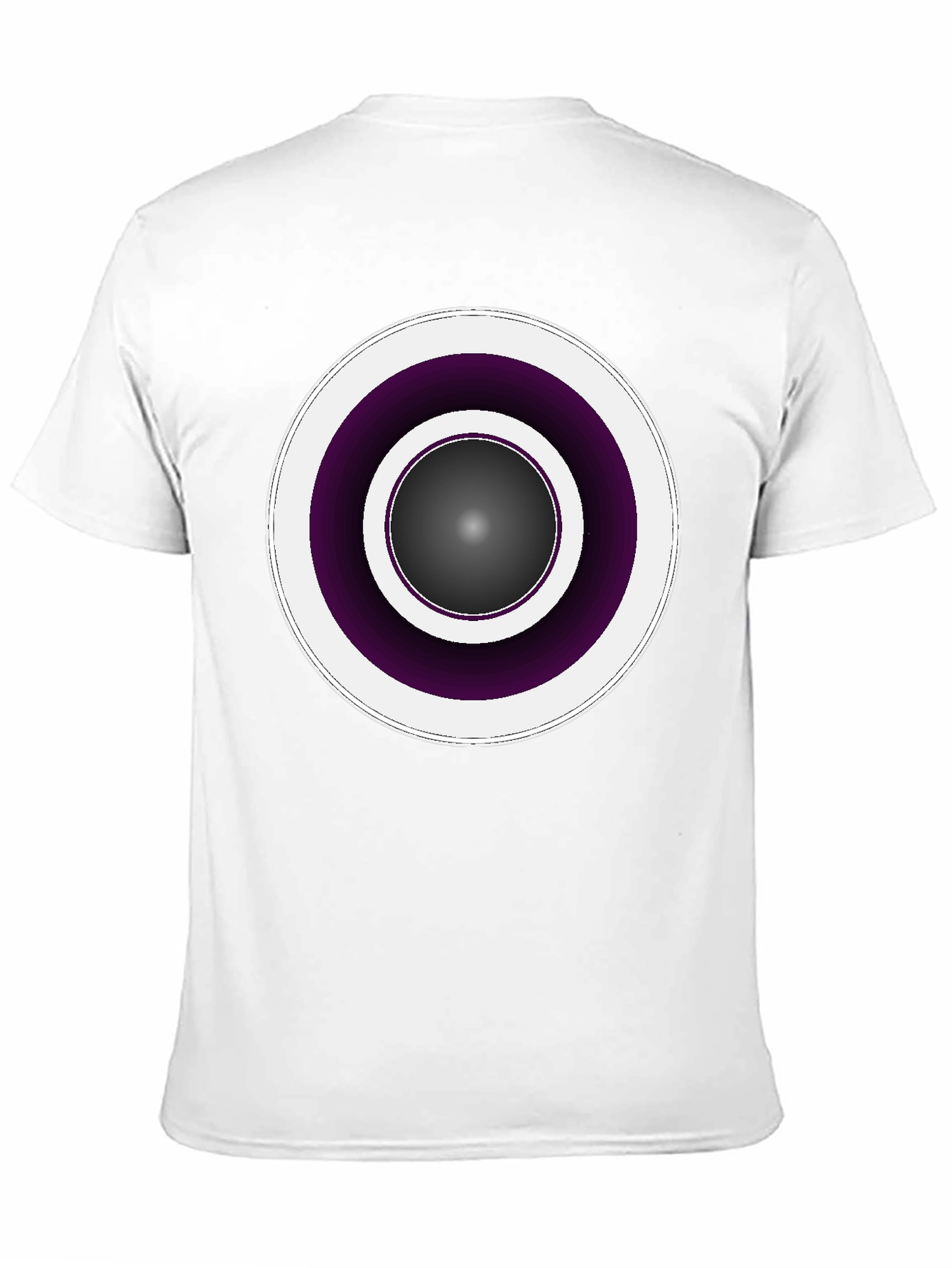 Modern Geometric Circle Tee - Black