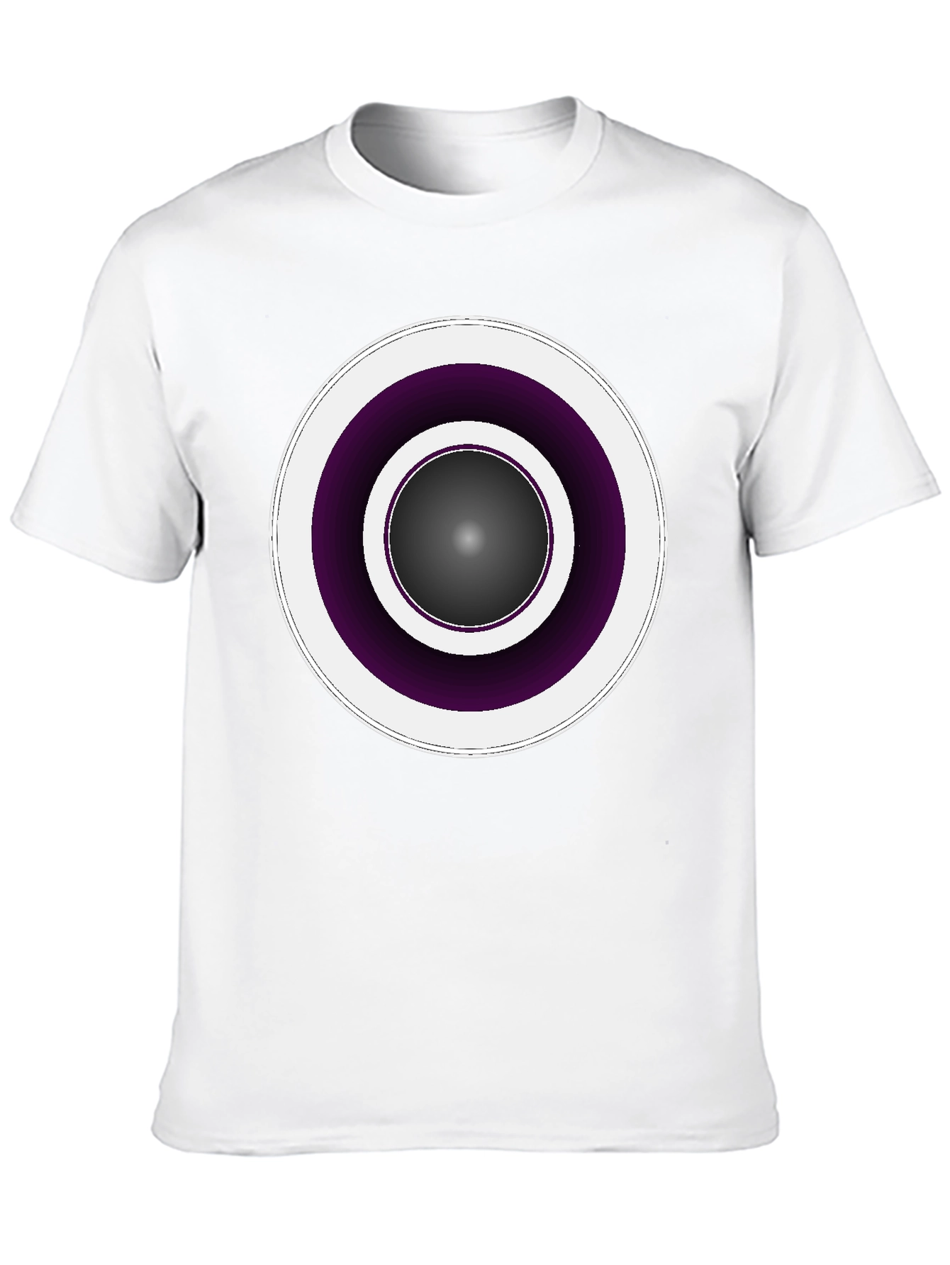 Modern Geometric Circle Tee - Black