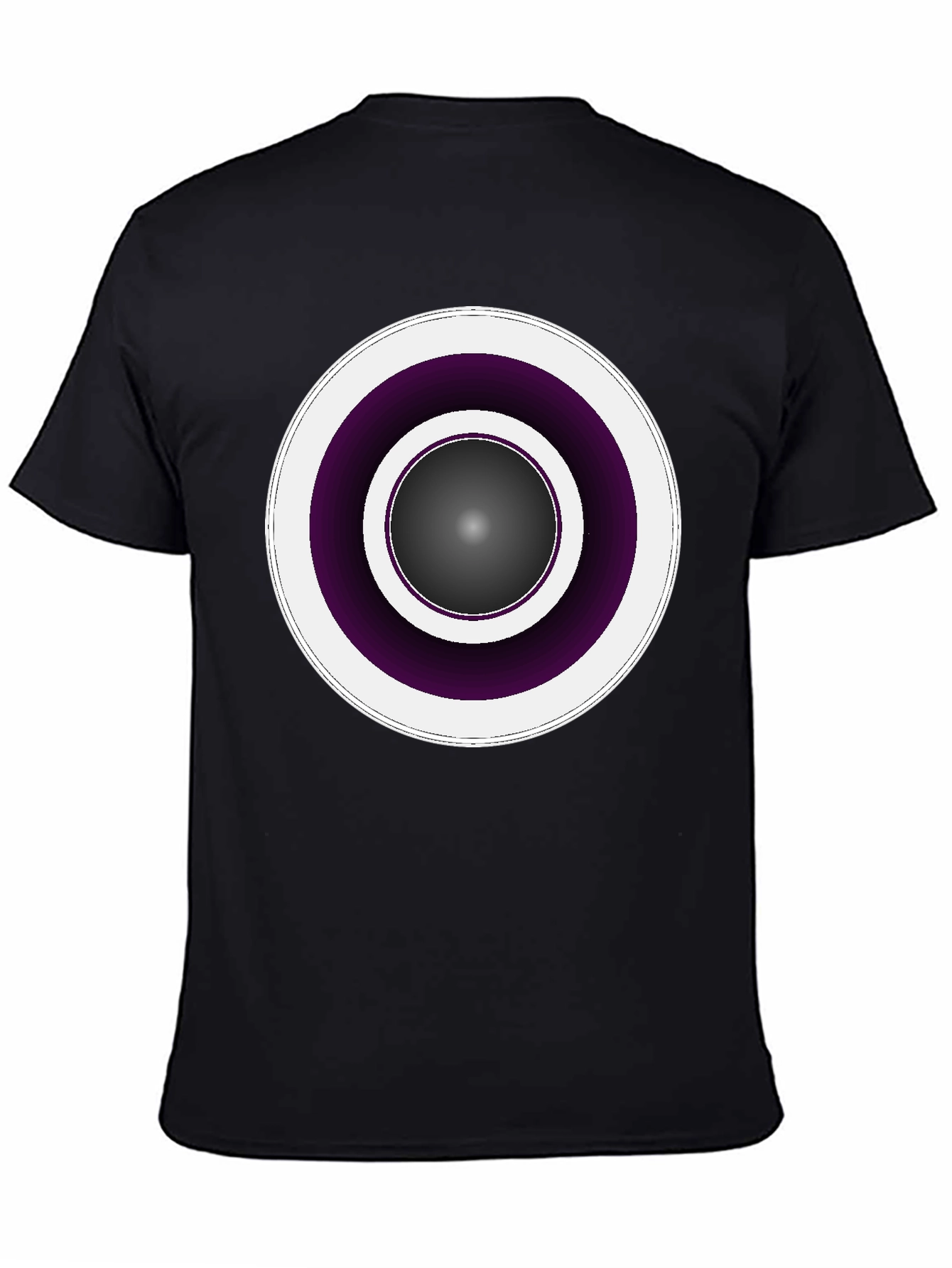 Modern Geometric Circle Tee - Black