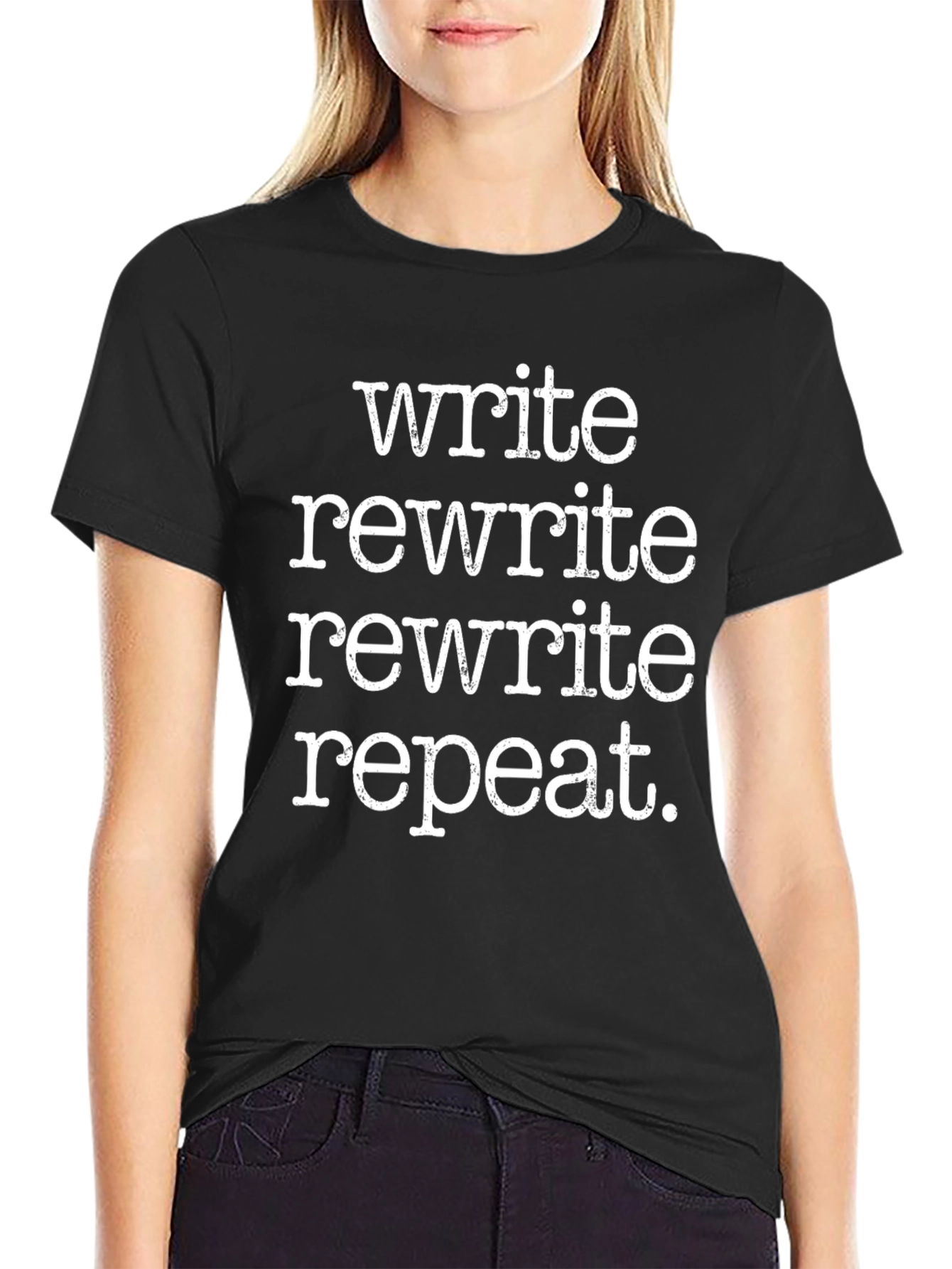 Write Rewrite Repeat Graphic Tee