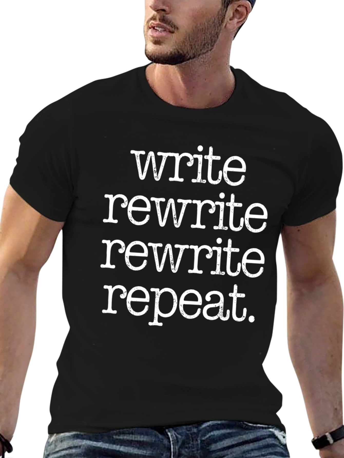 Write Rewrite Repeat Graphic Tee