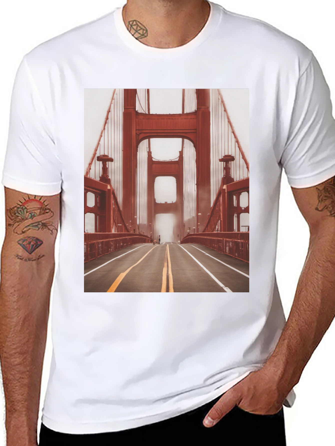 Golden Gate Bridge Graphic Tee - Black
