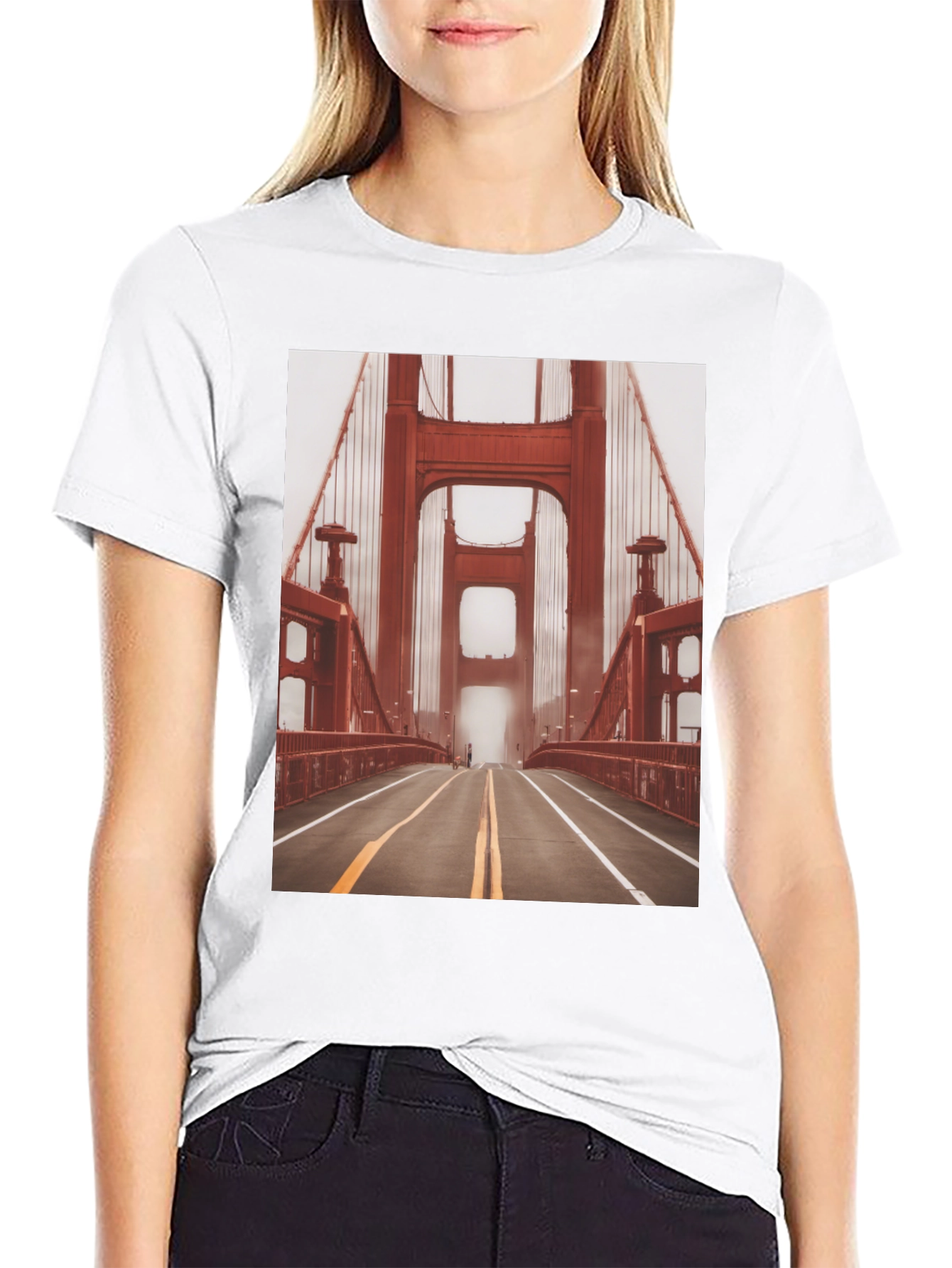 Golden Gate Bridge Graphic Tee - Black