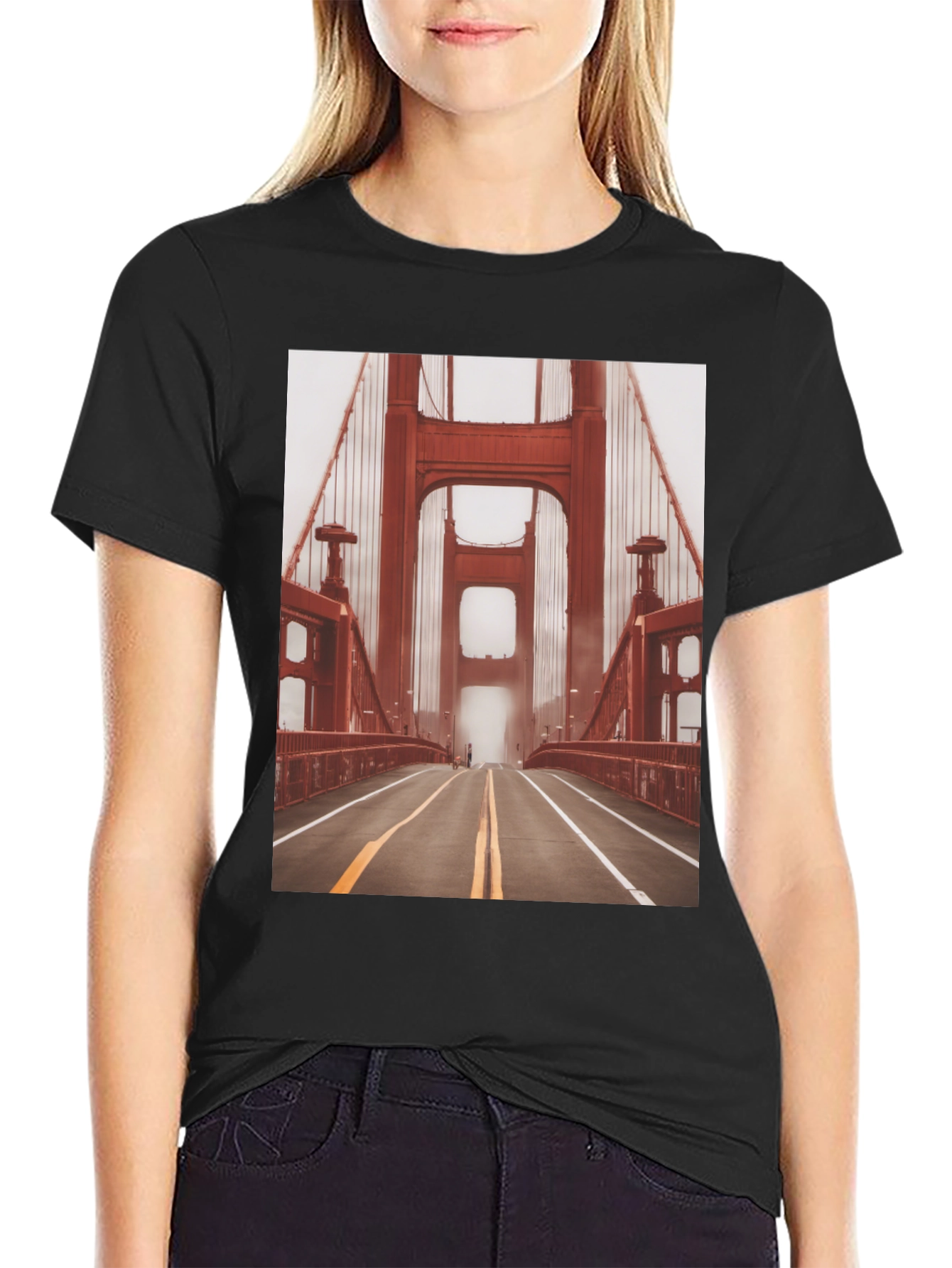 Golden Gate Bridge Graphic Tee - Black